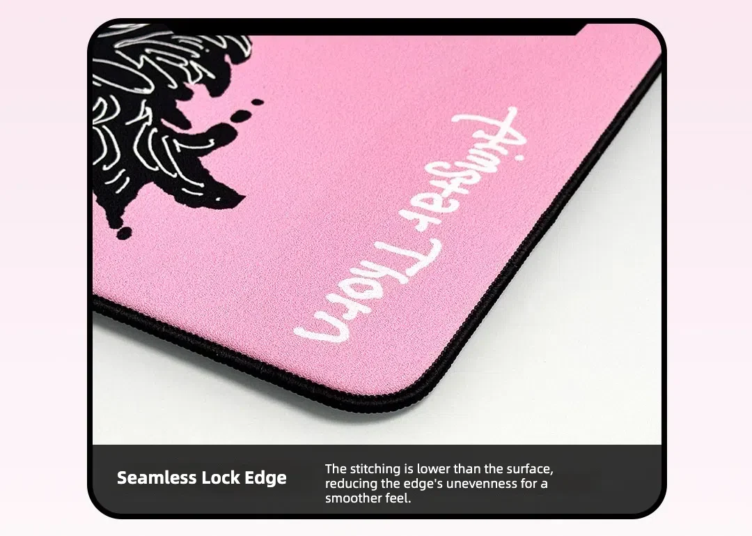 AimStar Pink Thorn Mousepad – 490mm420mm4mm Carbon Fiber Pattern Gaming Mouse Pad for Esports & PC Gamers - Image 5