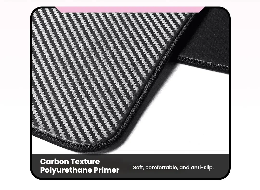 AimStar Pink Thorn Mousepad – 490mm420mm4mm Carbon Fiber Pattern Gaming Mouse Pad for Esports & PC Gamers - Image 6