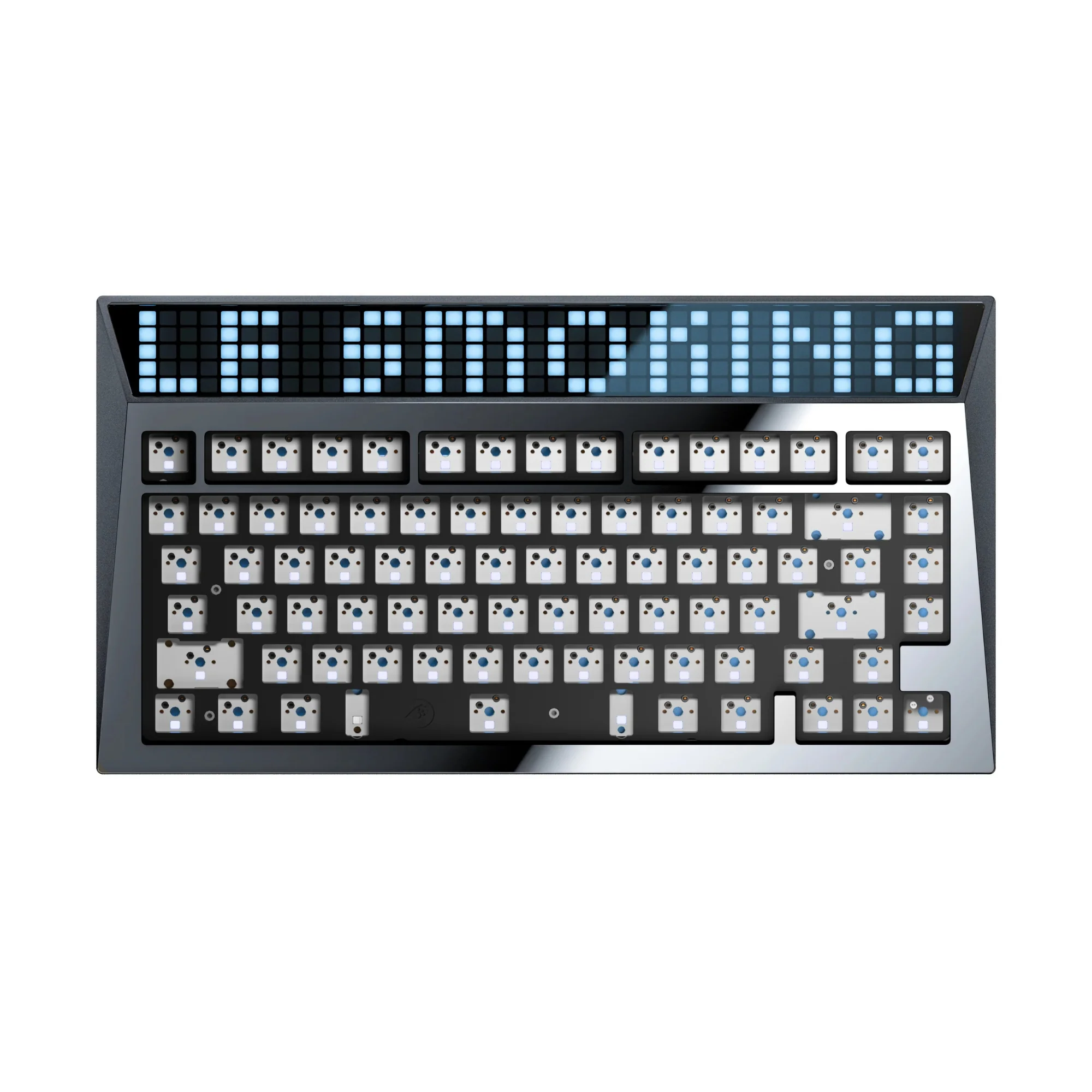 Angry Miao CYBERBOARD R2 High Gloss PVD Front Mechanical Keyboard Jet Black Bundle - Image 3