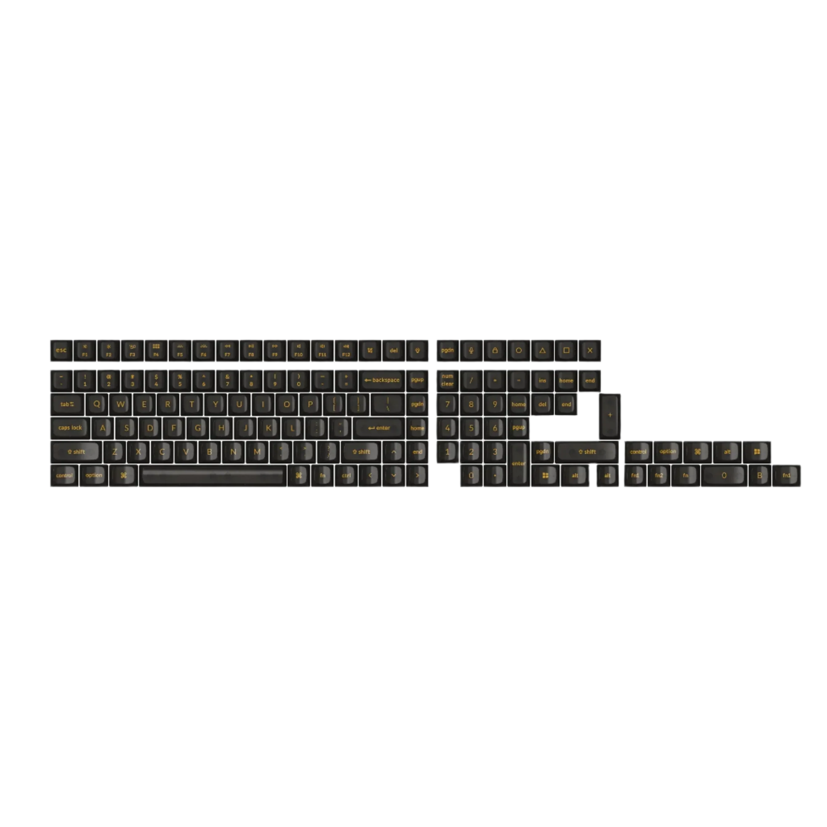 Keychron Black Transparent OSA Full Set Keycap Set