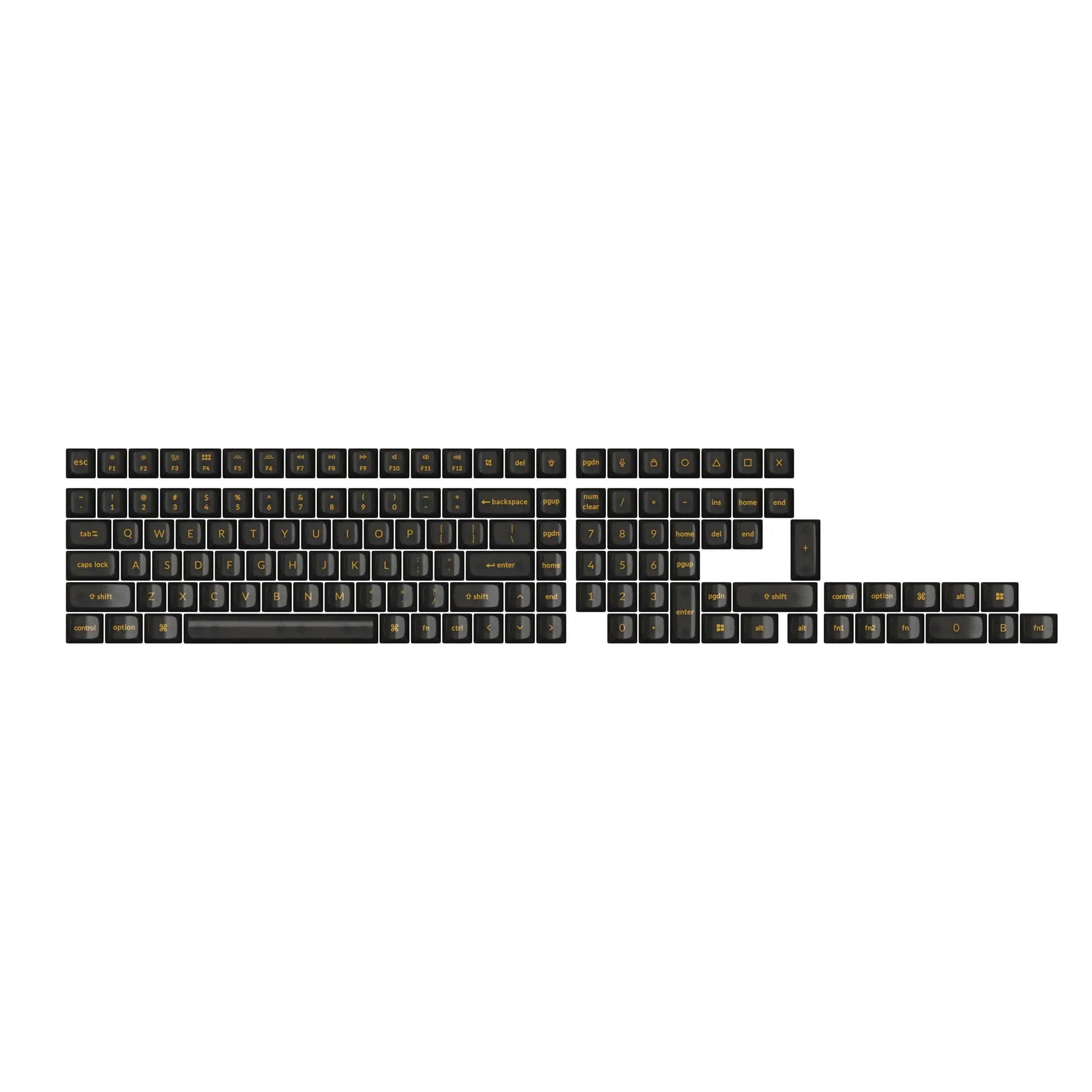 Keychron Black Transparent OSA Full Set Keycap Set - Image 3