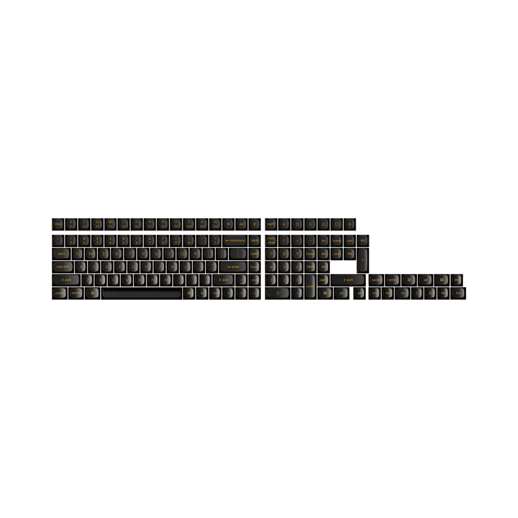 Keychron Black Transparent OSA Full Set Keycap Set - Image 4