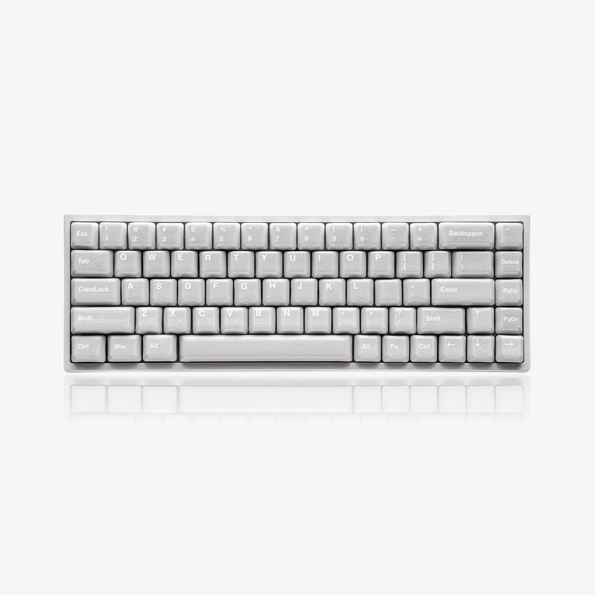 C-Cerakey A+B Ceramic Keycap Set White Crazed / Legend
