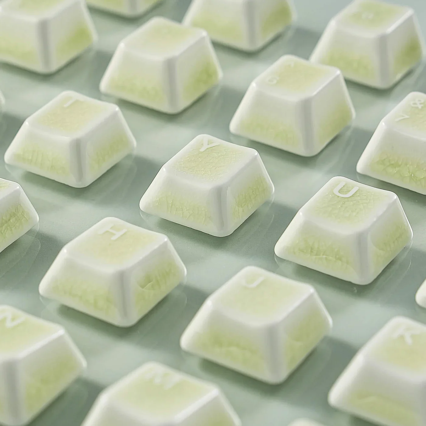 Ceramic Keycap Full Set-Green Crazed - Image 3