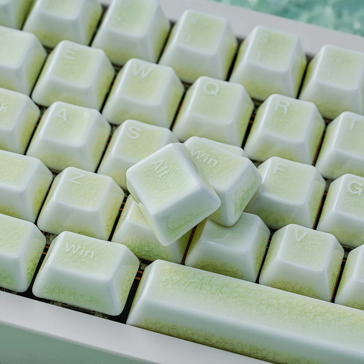 Ceramic Keycap Full Set-Green Crazed - Image 4