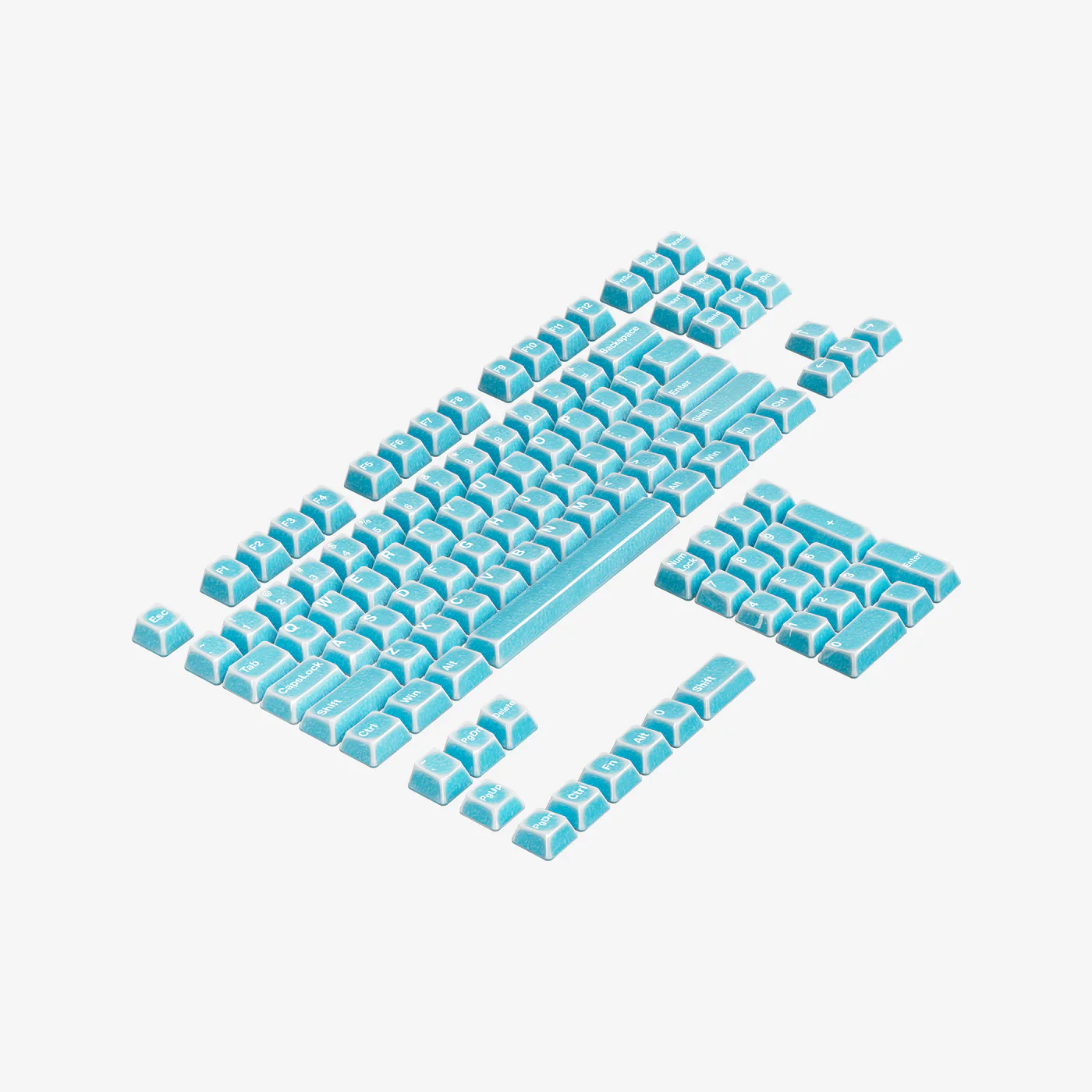 Ceramic Keycap Full Set V2-Blue Crazed - Image 4
