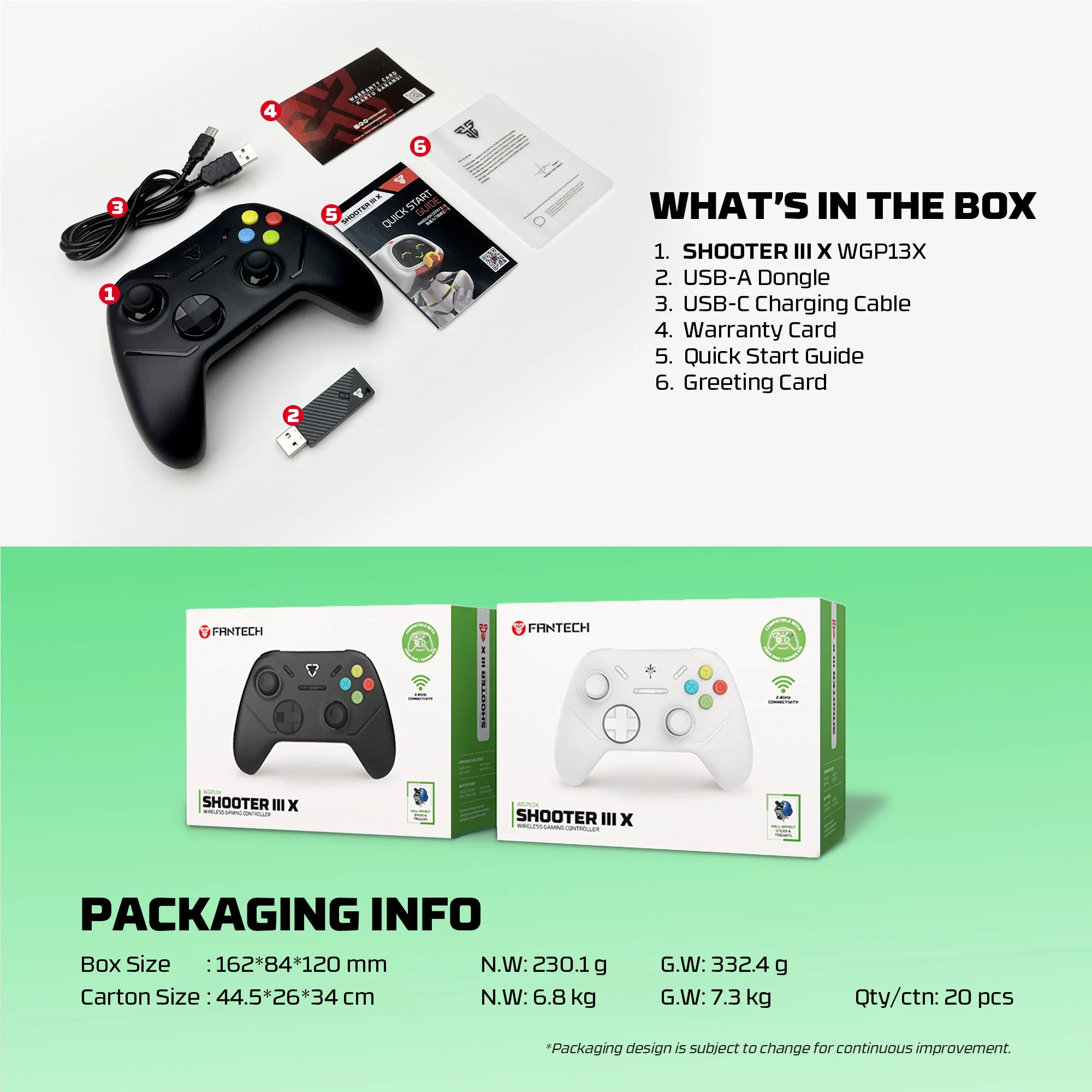 Fantech Shooter III X Wireless Gaming Controller Multi-platform Hall-Effect Gamepad for Xbox - Image 2
