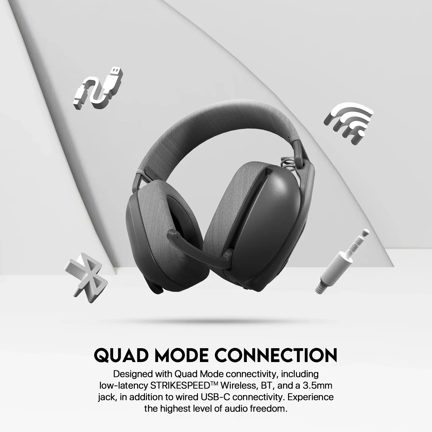 Fantech WHG03 PRO Wireless, Bluetooth, 3.5mm and wired USB-C with 7.1 Surround Sound Headset - Image 5