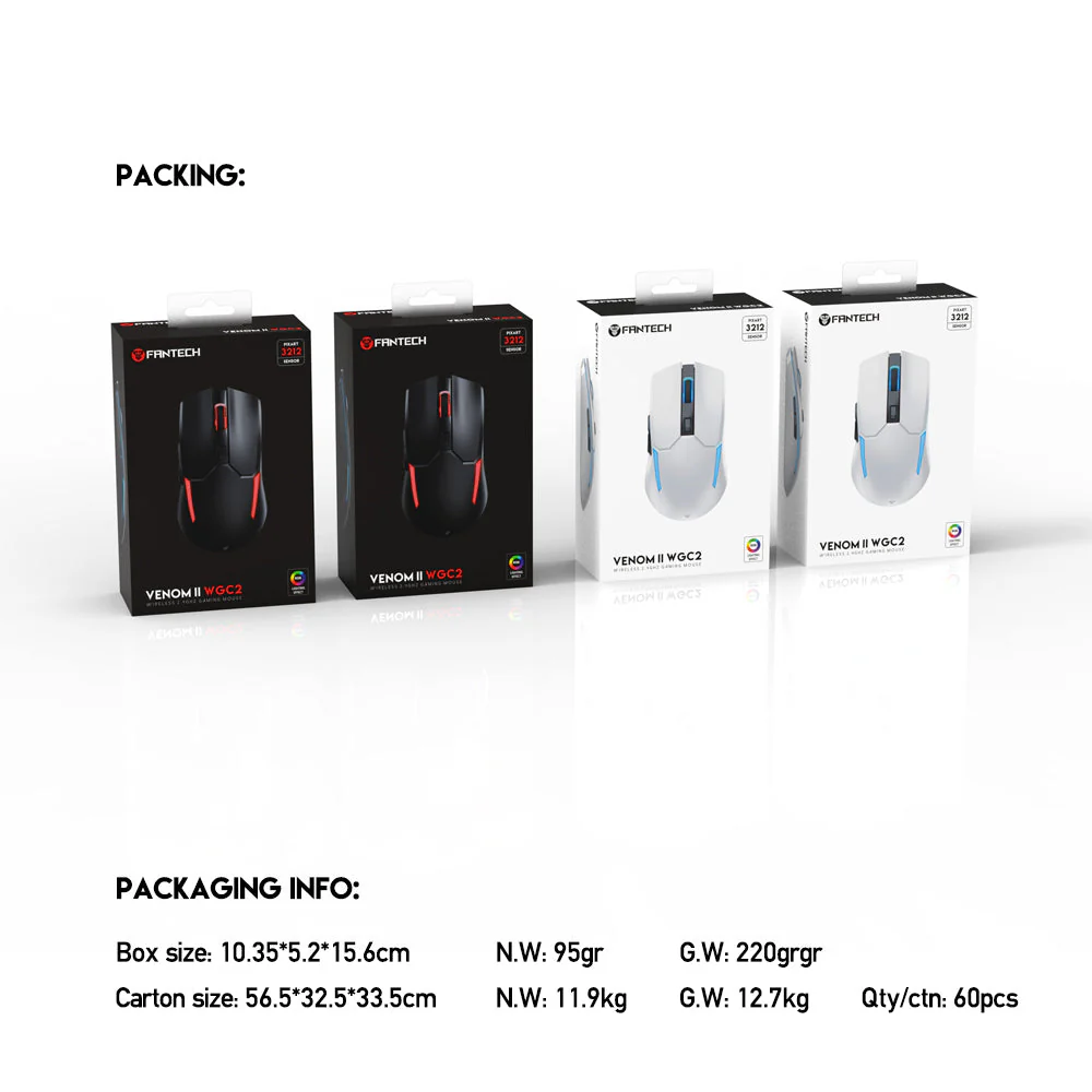 Fantech VENOM II WGC2 Wireless Gaming Mouse - Image 11