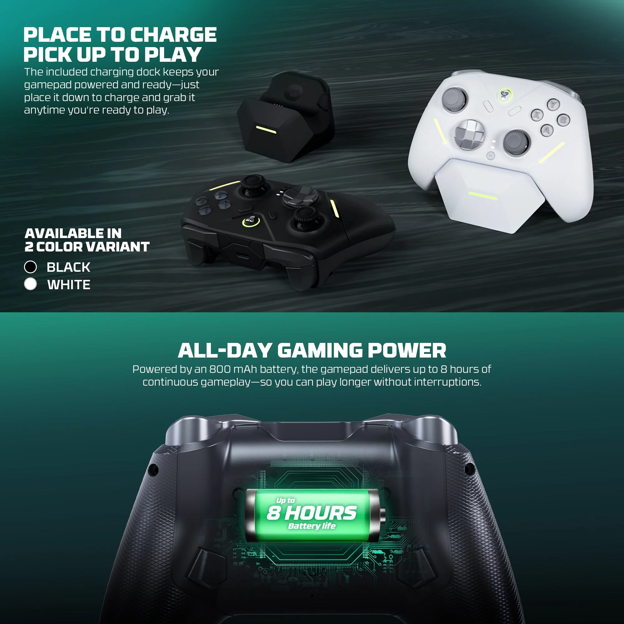 Fantech ZENITH PRO Wireless Gamepad RGB Multi-Platform Hall-Effect Game Controller with Charging Dock - Image 13