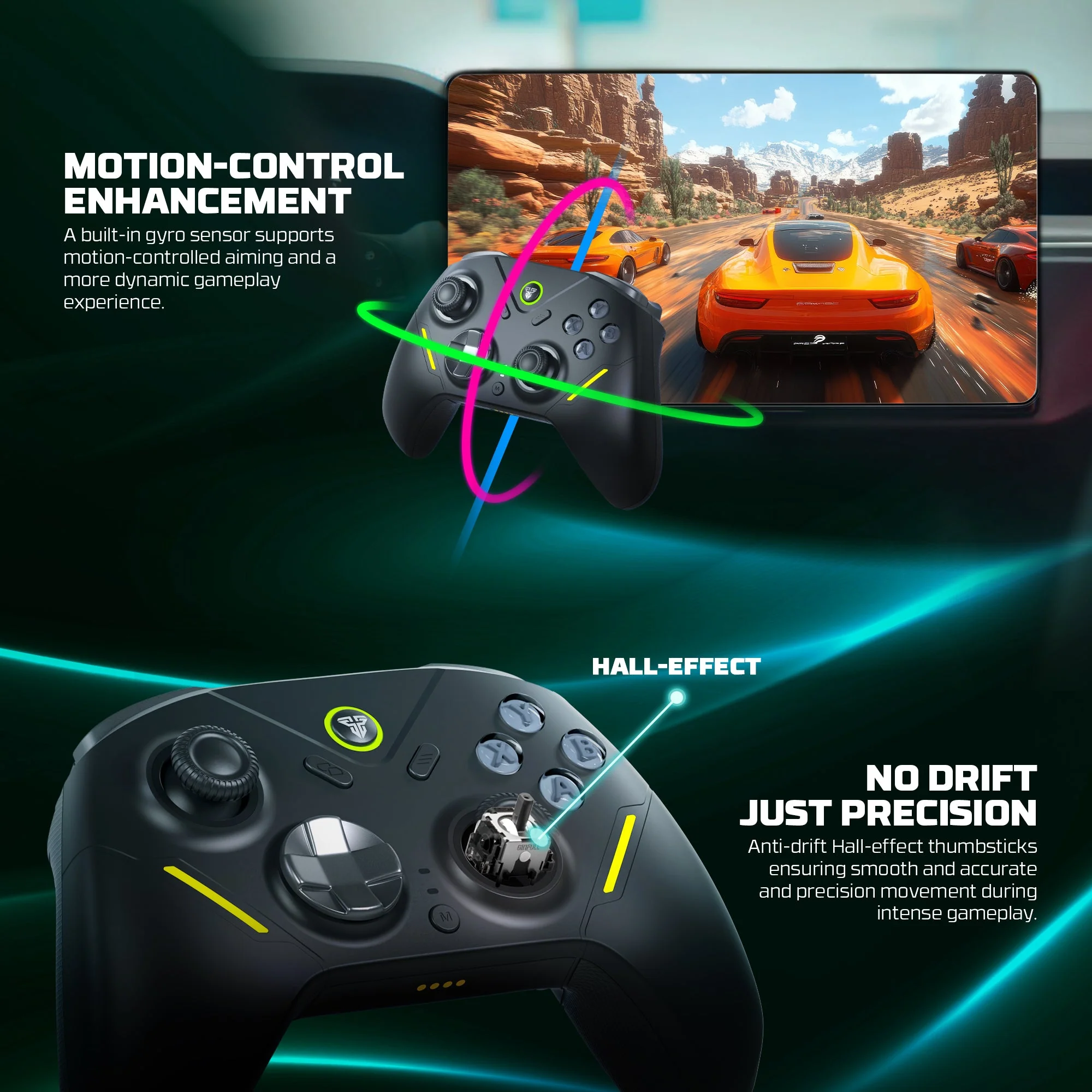Fantech ZENITH PRO Wireless Gamepad RGB Multi-Platform Hall-Effect Game Controller with Charging Dock - Image 15