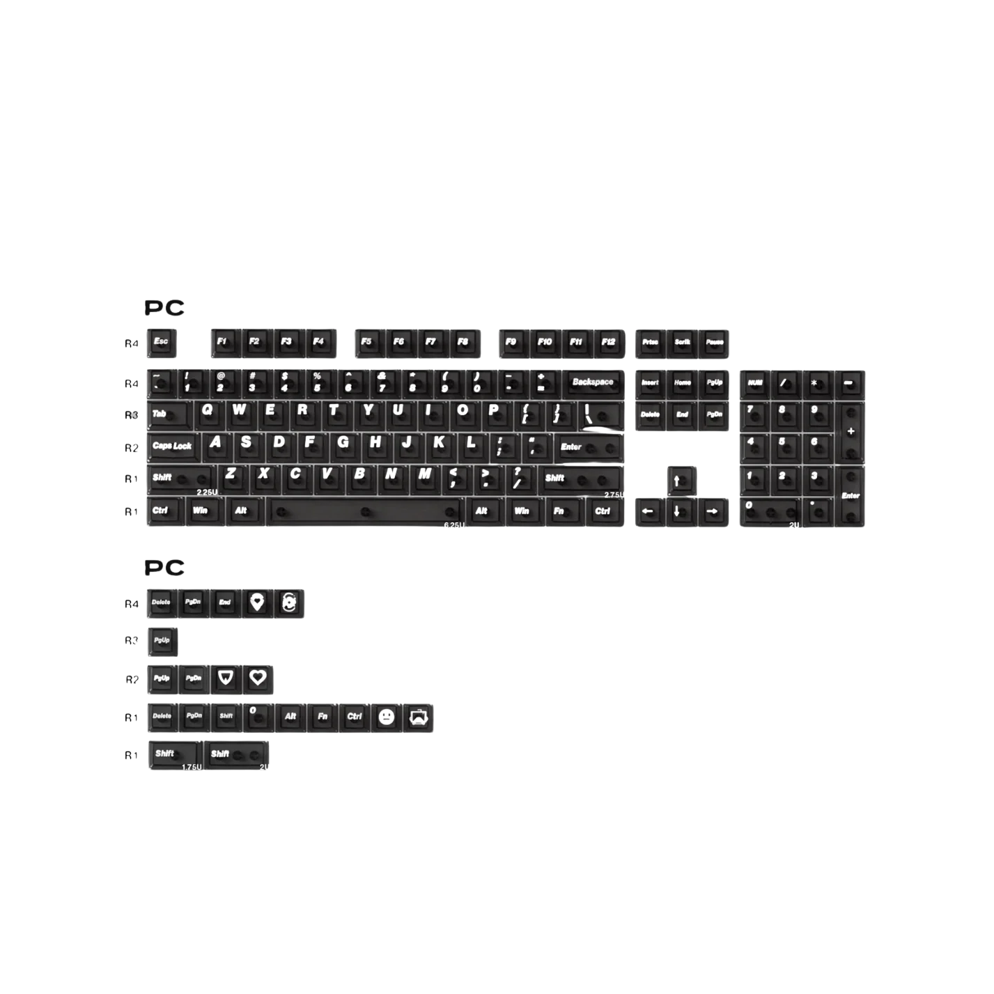 Forsted translucent Cherry Profile PC Keycap