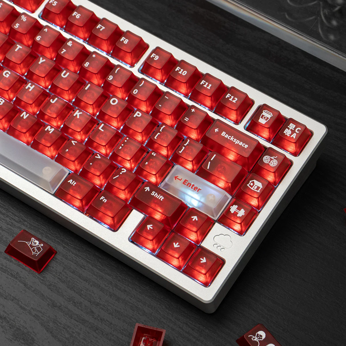 Forsted translucent Cherry Profile PC Keycap - Image 11