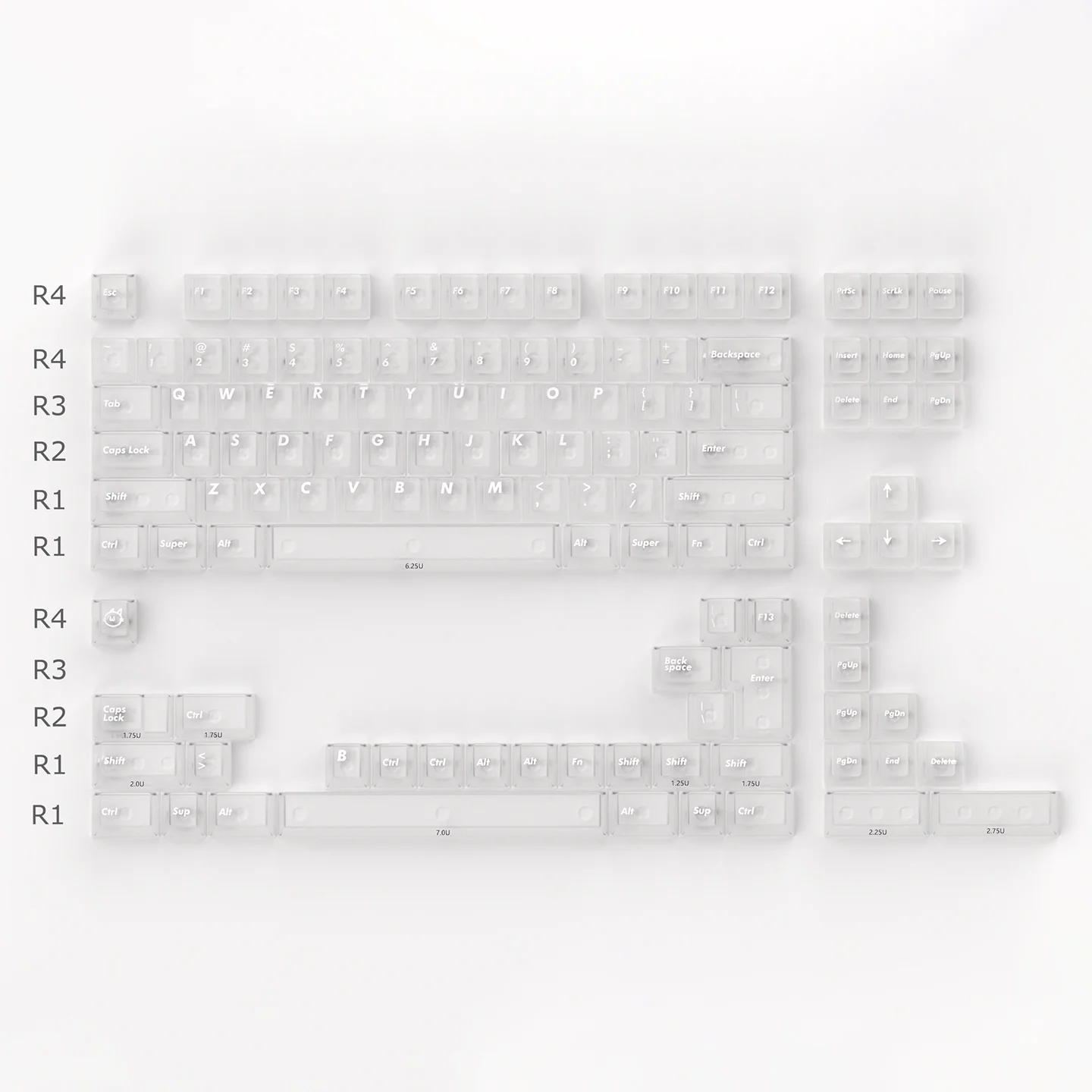 Forsted translucent Cherry Profile PC Keycap - Image 4
