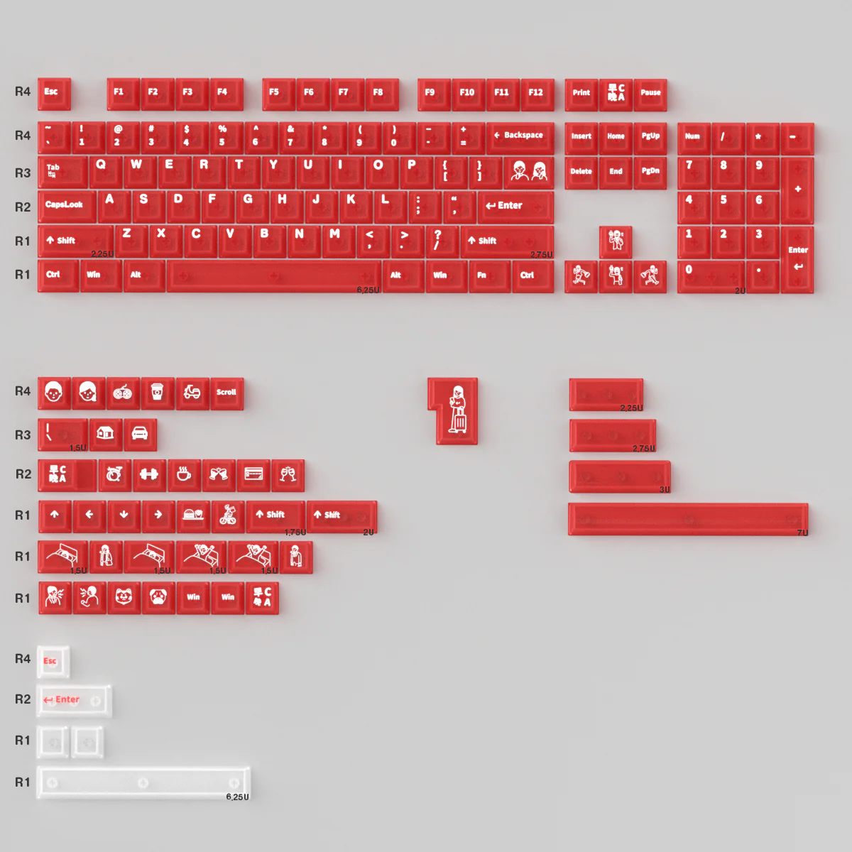 Forsted translucent Cherry Profile PC Keycap - Image 9