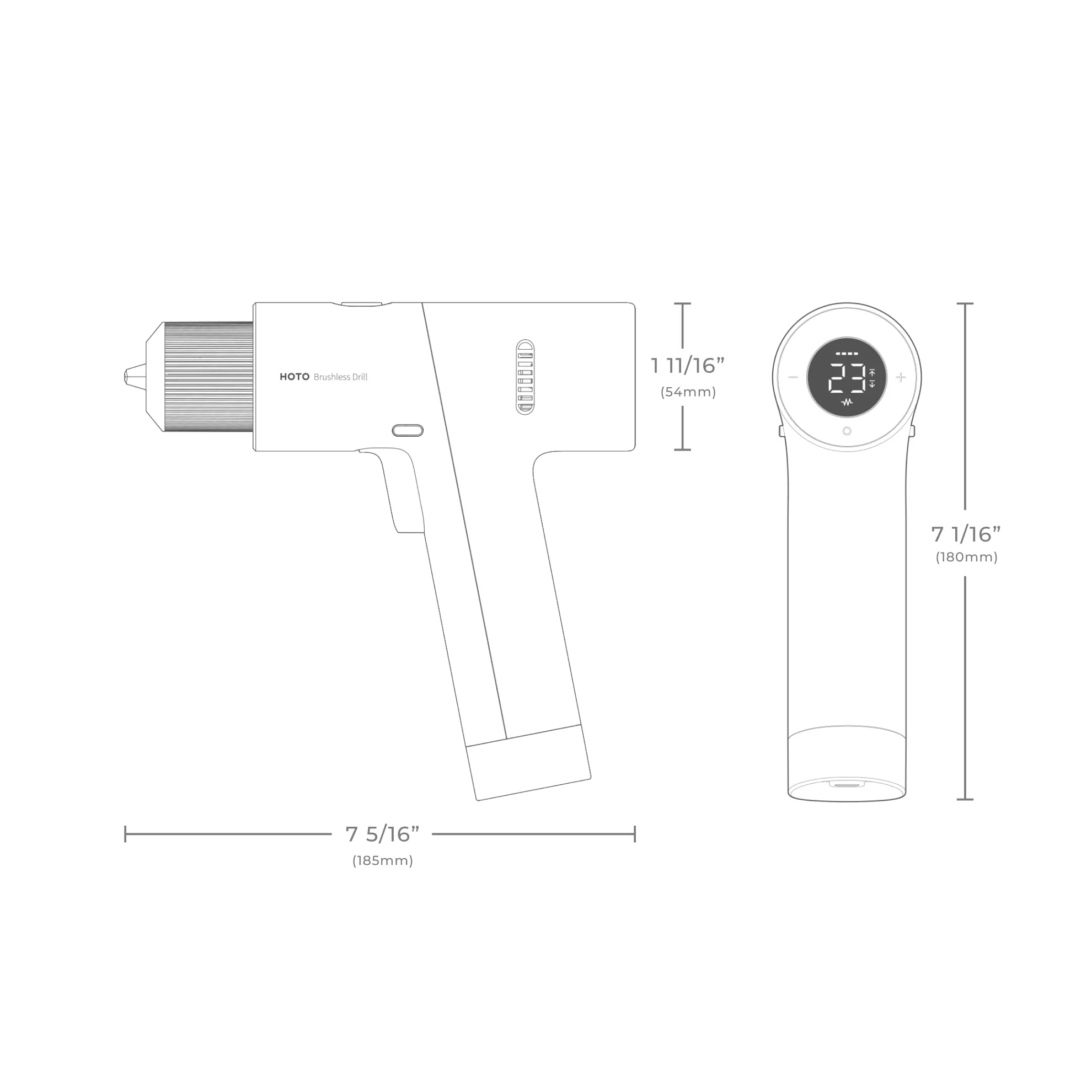 HOTO 12V BASIC DIY CORDLESS BRUSHLESS DRILL - Image 7