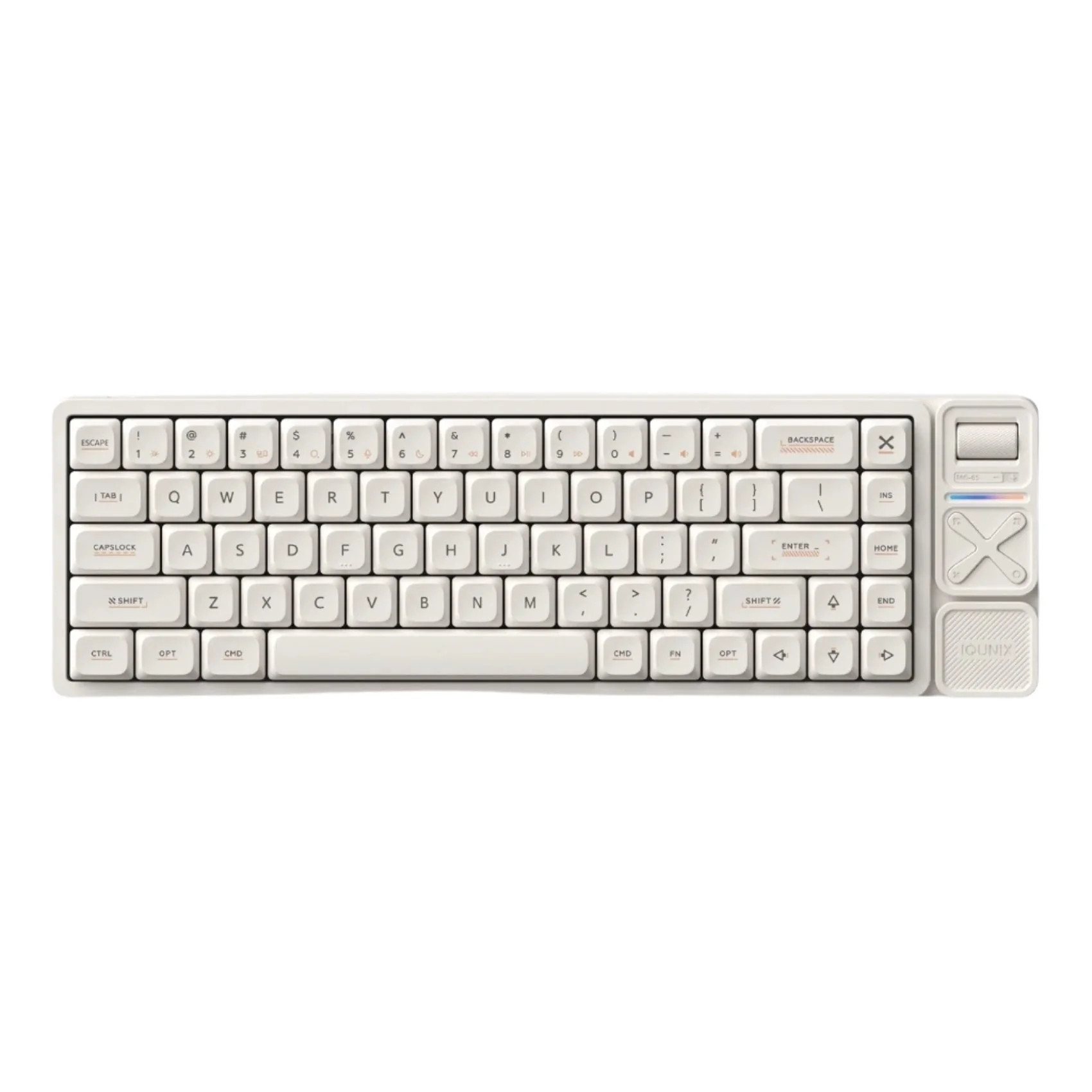 IQUNIX Magi65 Pro Aluminum Wireless Low Profile Mechanical Keyboard Gold Red Switch - Image 3