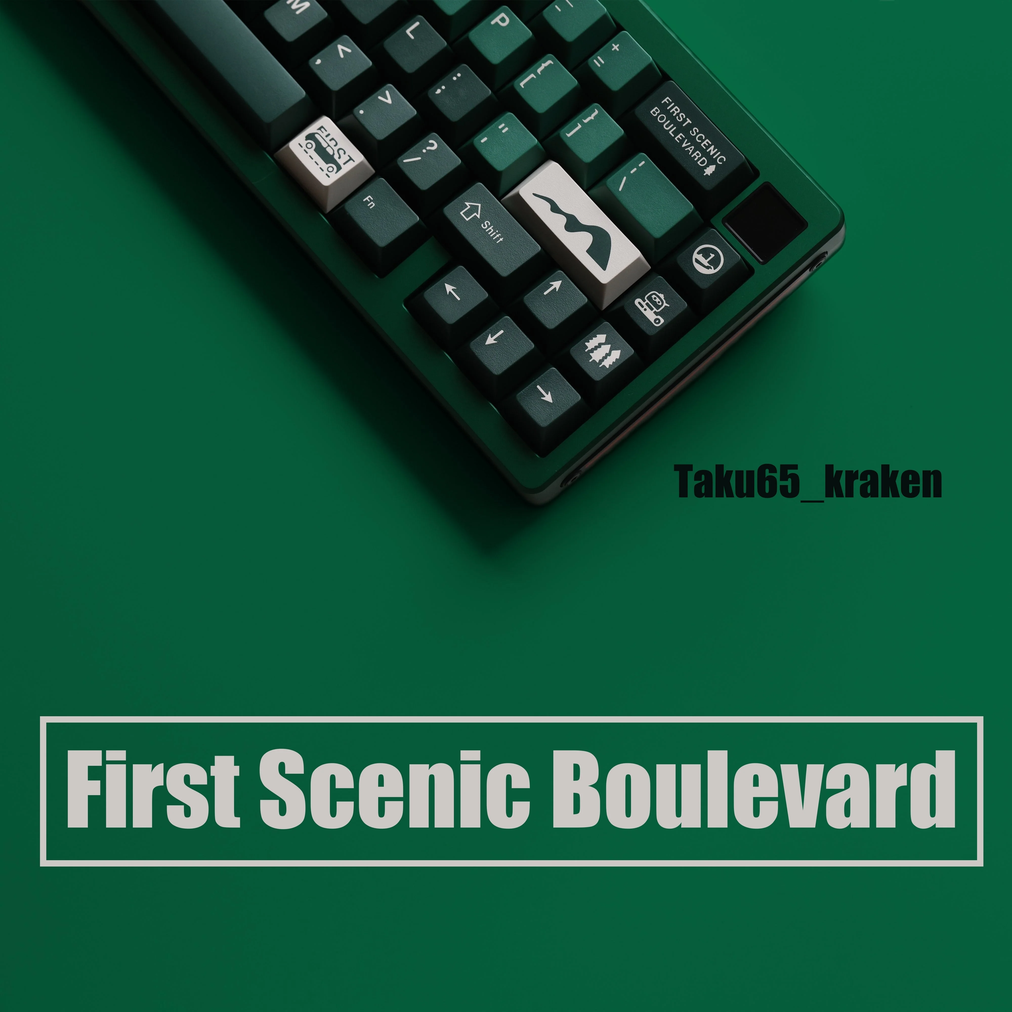 JTK First Scenic Boulevard Cherry Profile Doubleshot PBT&ABS Keycap Set - Image 4