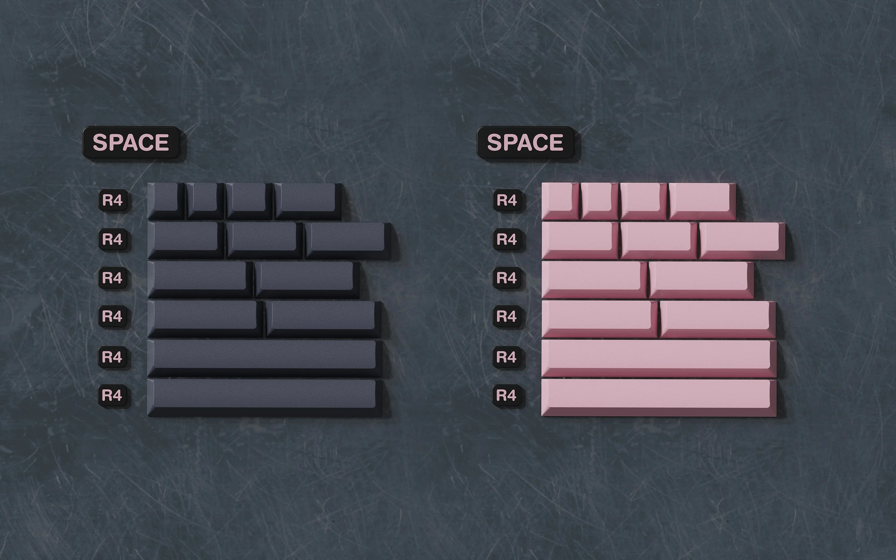 JTK NightSakura Cherry Profile Doubleshot+Tripleshot PBT&ABS Keycap Set - Image 4