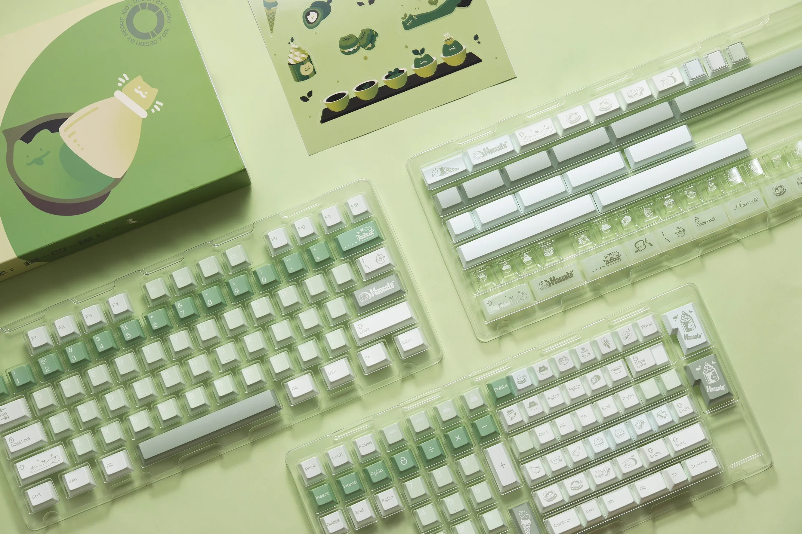 Keybyelab Cherry profile Maccato Dye-sub PBT keycaps with Transparent Keycaps - Image 4