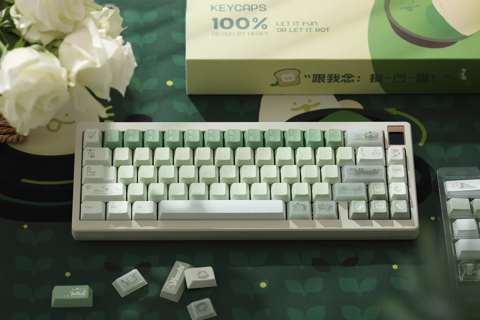 Keybyelab Cherry profile Maccato Dye-sub PBT keycaps with Transparent Keycaps - Image 5