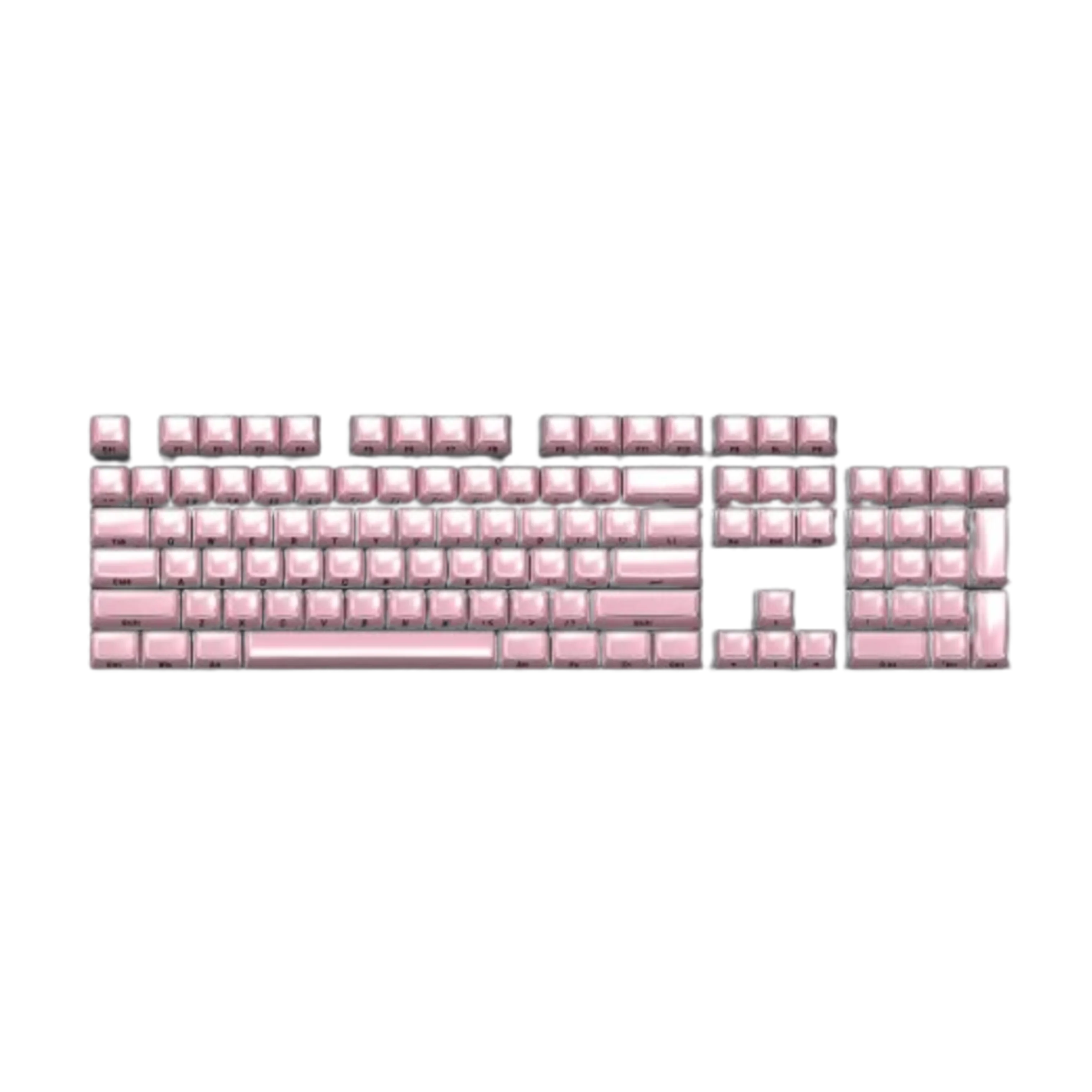 White Crystal Jelly Double-Shot PC Keycaps - Image 3
