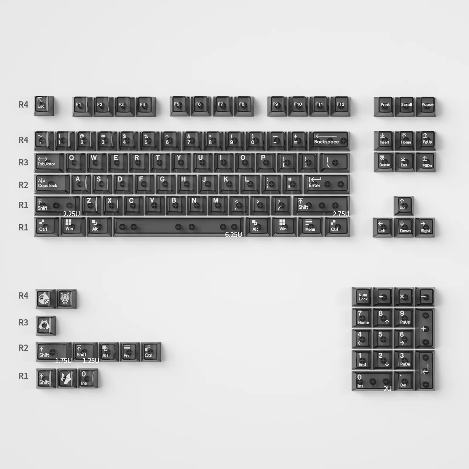 Transparent OEM Profile PC Keycaps - Image 5