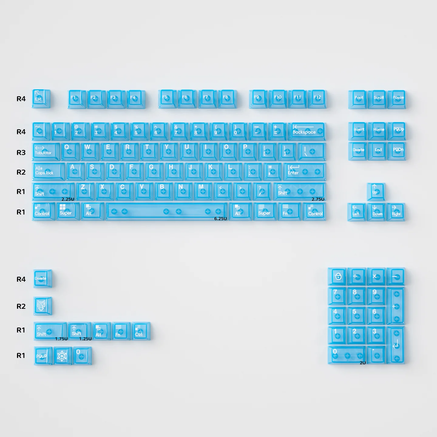Transparent OEM Profile PC Keycaps - Image 7