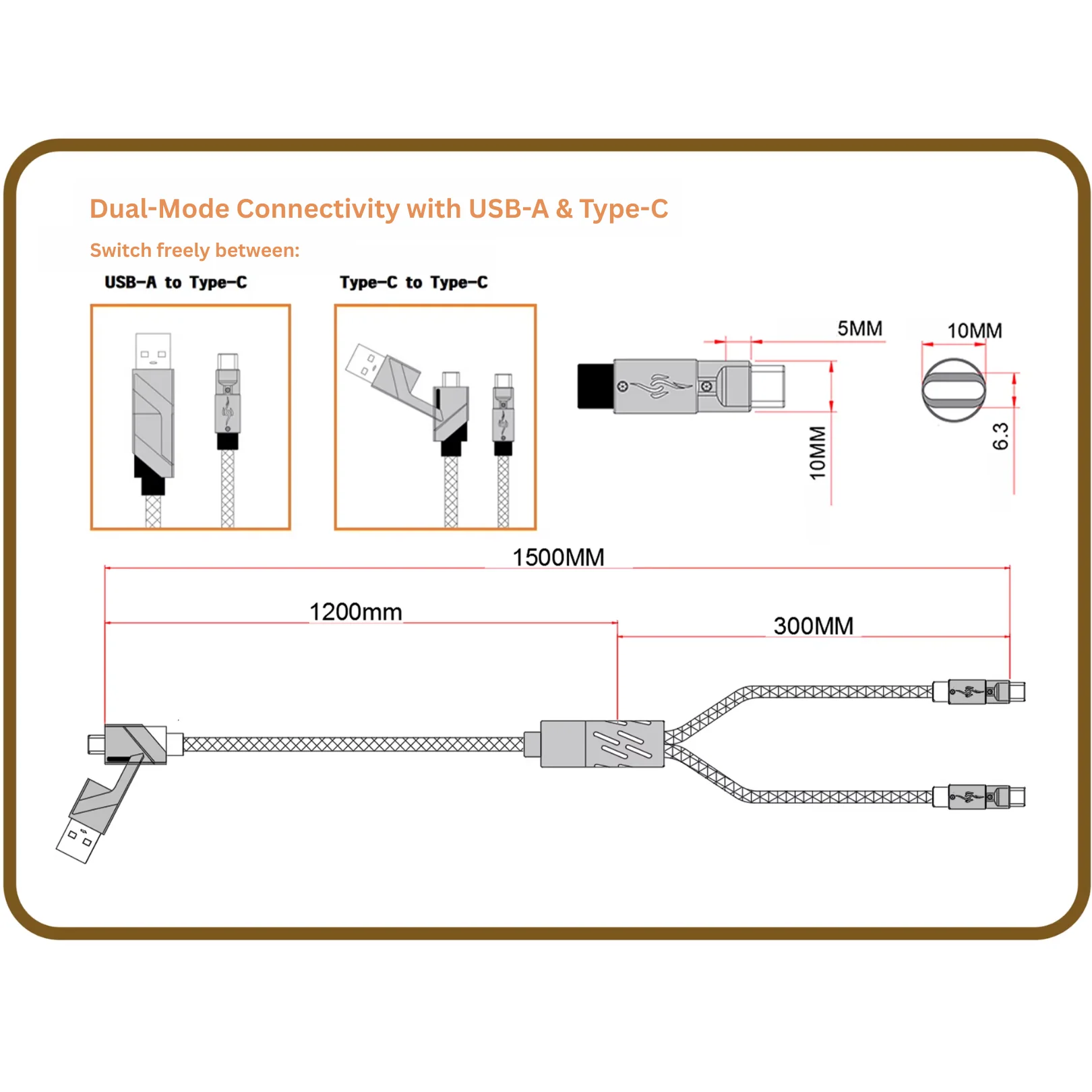 Keydom Five core aviation plug-in 8K cable Starry Star - Image 5