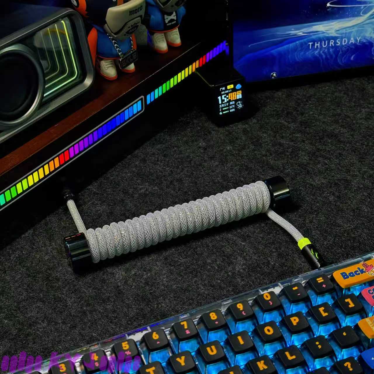 Keydom Five core aviation plug-in 8K cable Starry Star - Image 6