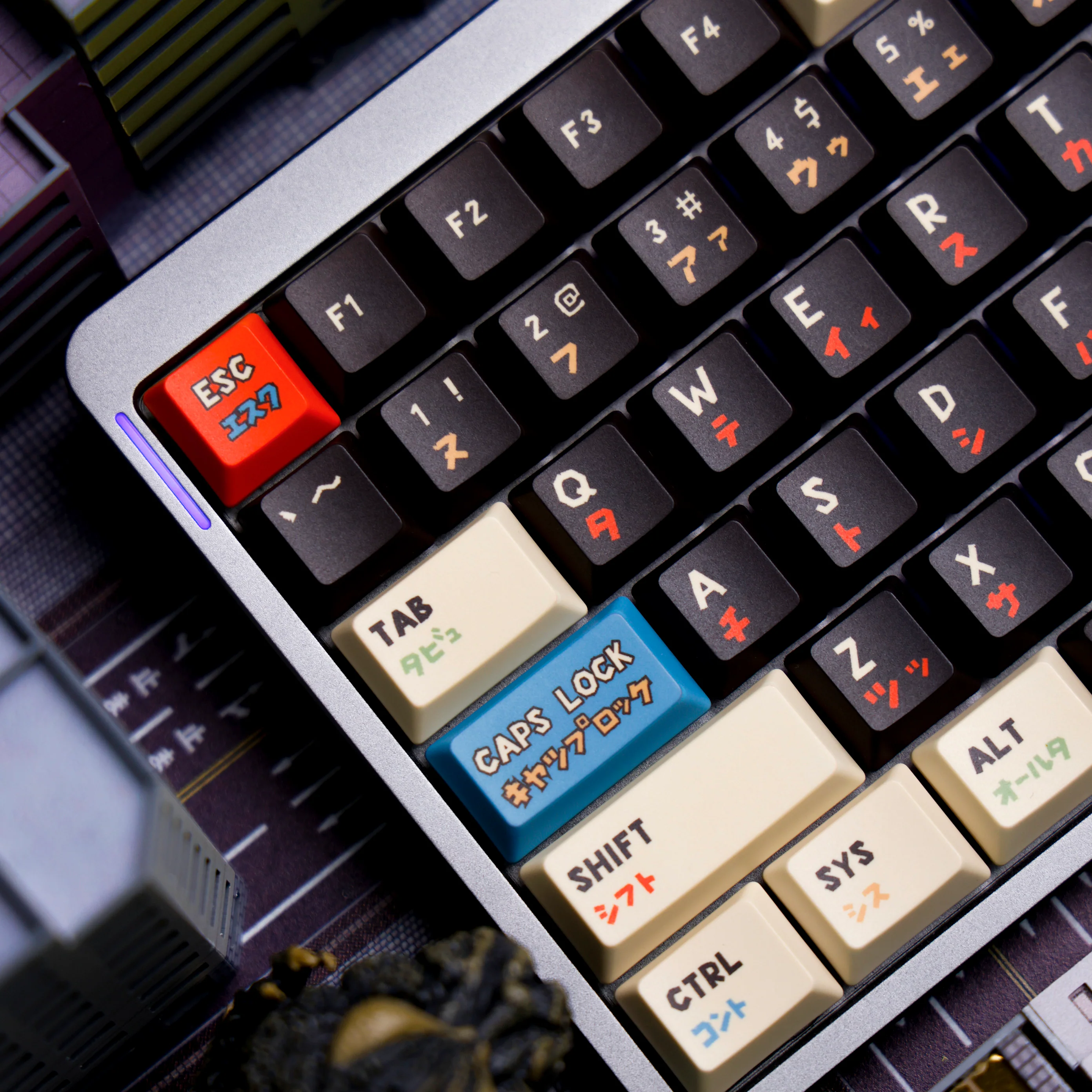 Keytok BERRY Low-Profile Black Classic Godzilla Keycaps 173pcs / Set - Image 10