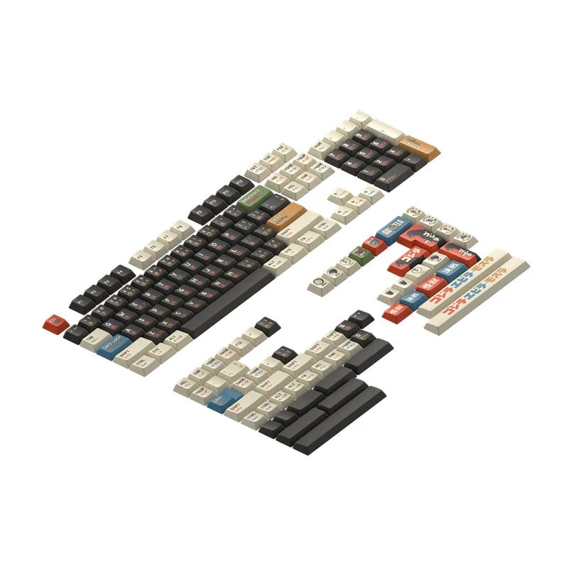 Keytok BERRY Low-Profile Black Classic Godzilla Keycaps 173pcs / Set - Image 3