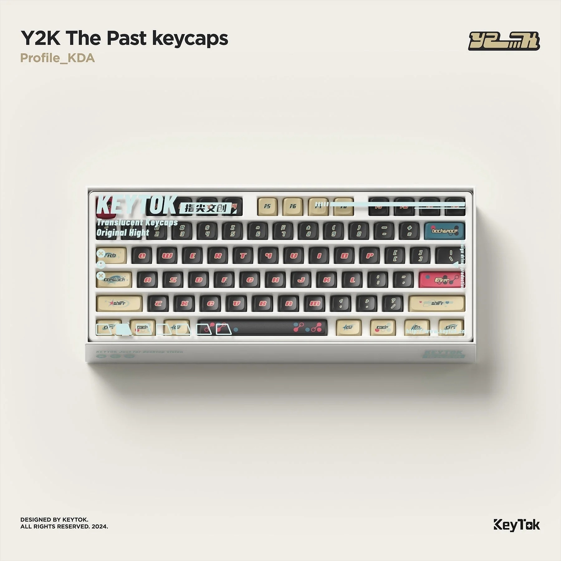 NuPhy x Keytok KDA Y2K Dye-Sub PBT Keycaps - Image 5