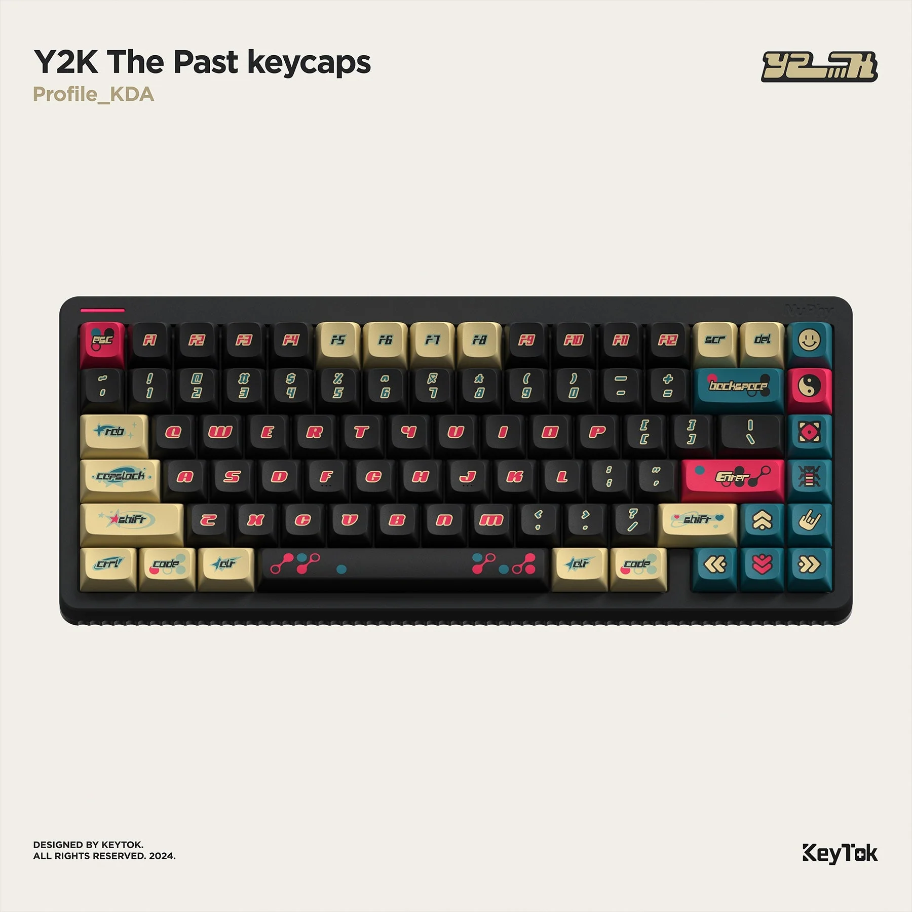NuPhy x Keytok KDA Y2K Dye-Sub PBT Keycaps - Image 6