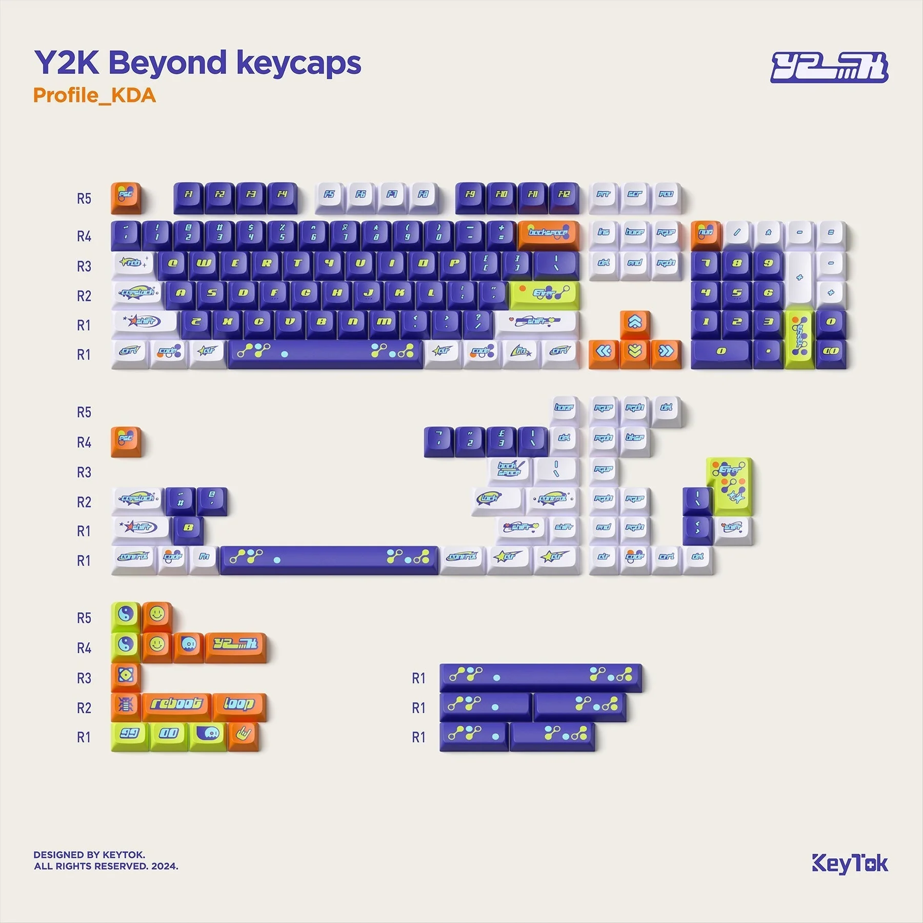 NuPhy x Keytok KDA Y2K Dye-Sub PBT Keycaps - Image 7