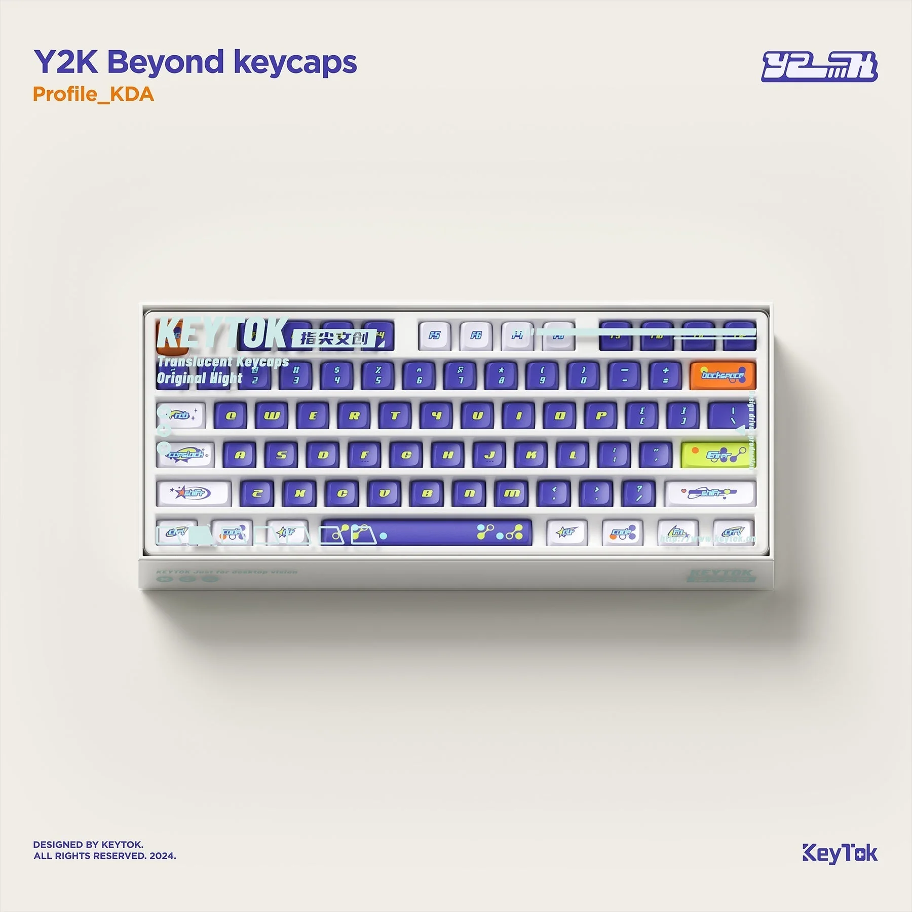 NuPhy x Keytok KDA Y2K Dye-Sub PBT Keycaps - Image 8