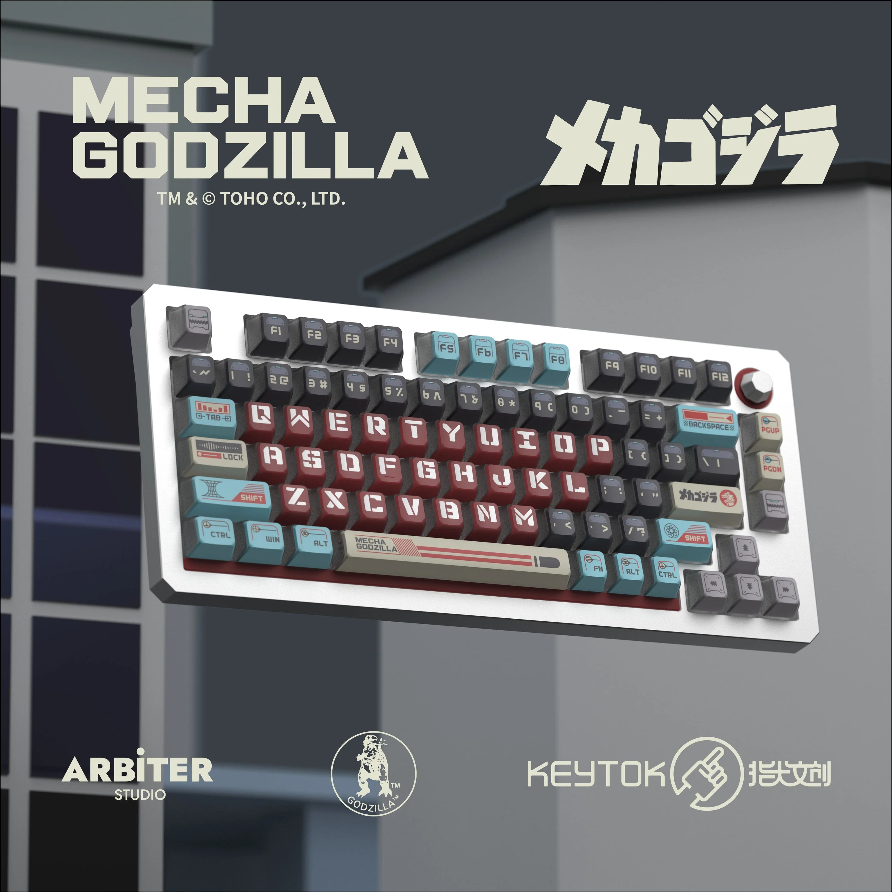 Keytok KOL Mecha Godzilla Dye-Sub PBT Keycaps 157pcs / Set - Image 6