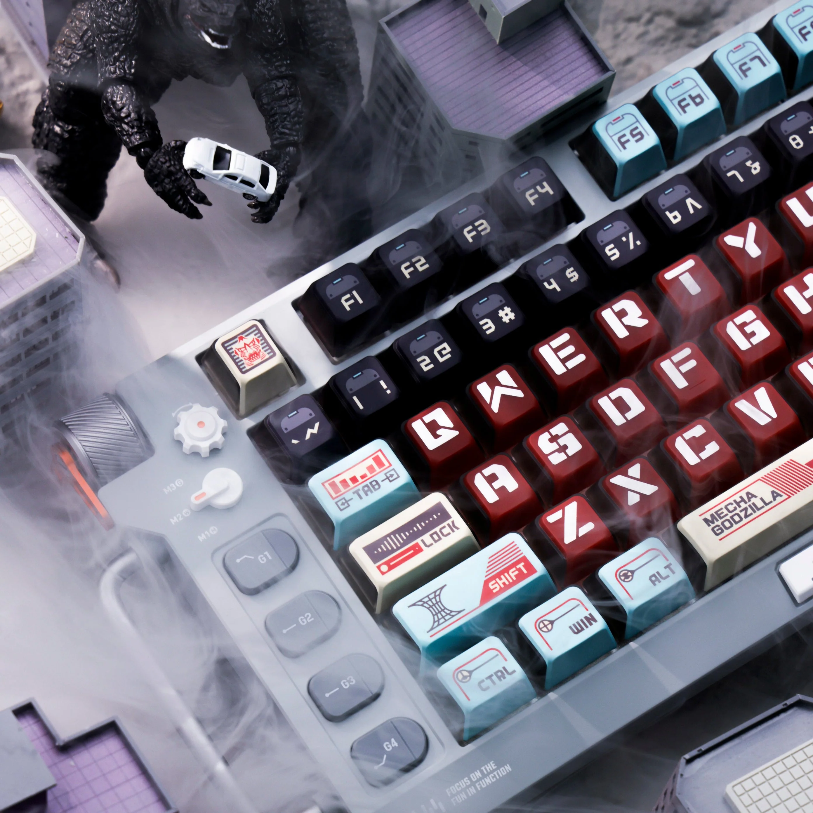 Keytok KOL Mecha Godzilla Dye-Sub PBT Keycaps 157pcs / Set - Image 7