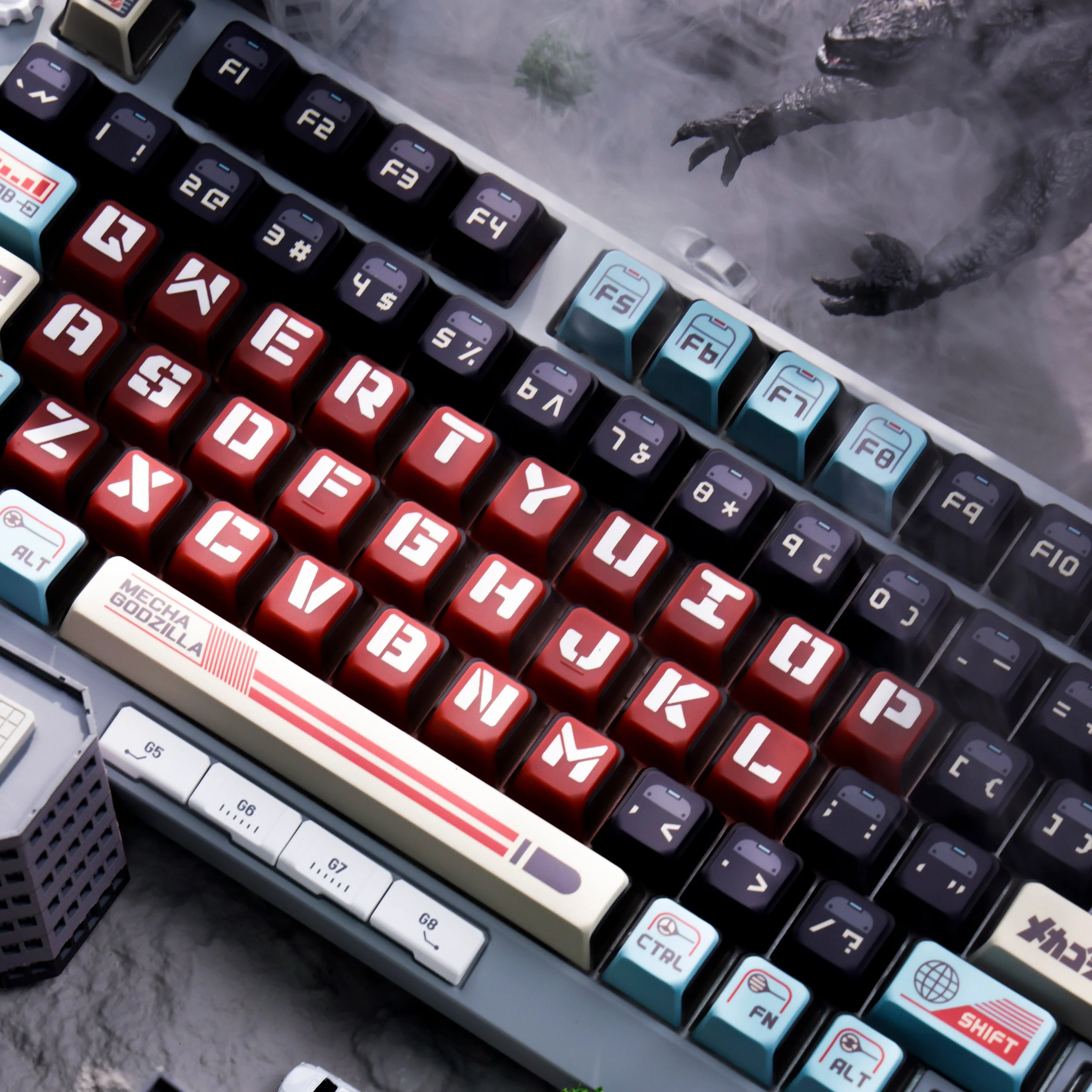 Keytok KOL Mecha Godzilla Dye-Sub PBT Keycaps 157pcs / Set - Image 8