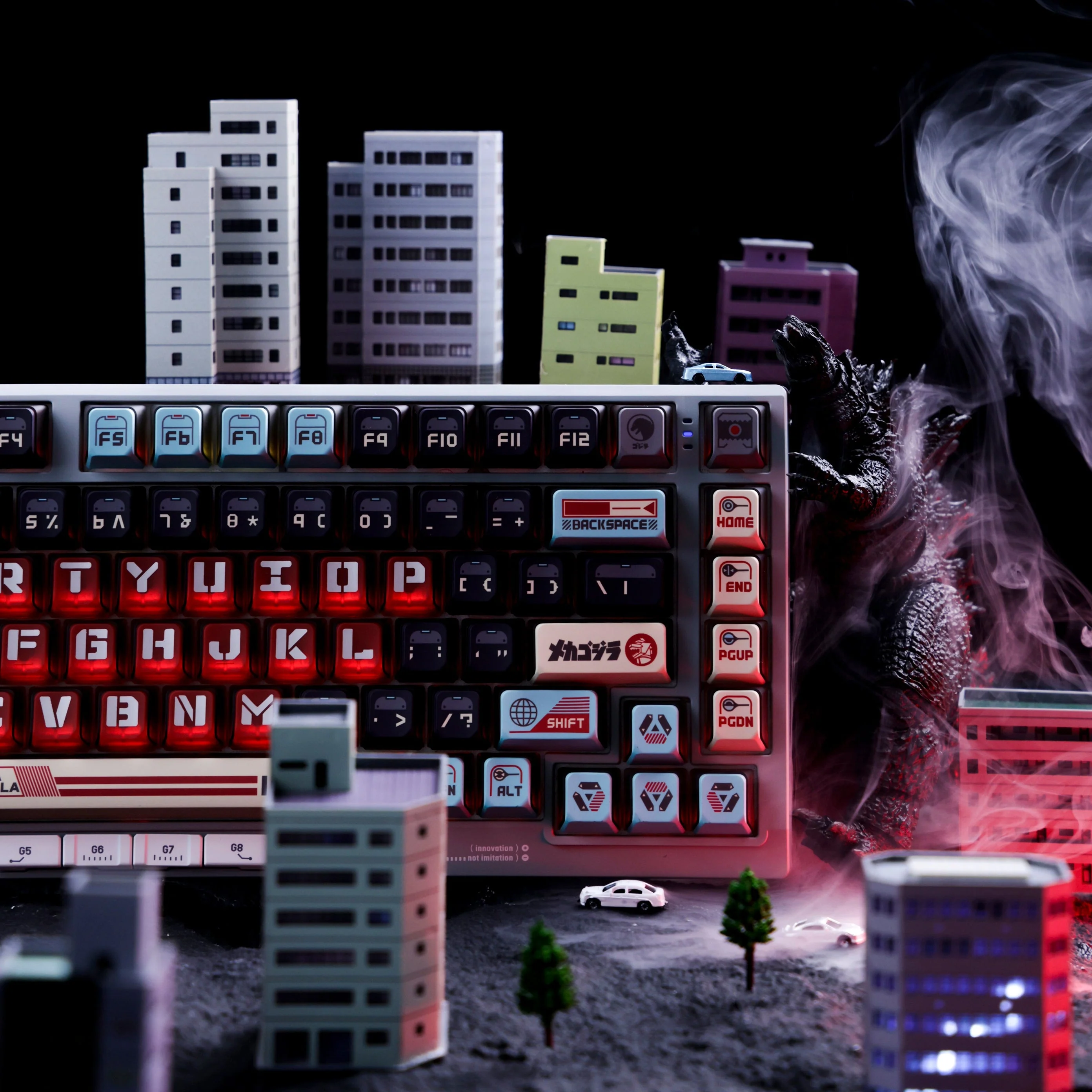 Keytok KOL Mecha Godzilla Dye-Sub PBT Keycaps 157pcs / Set - Image 9