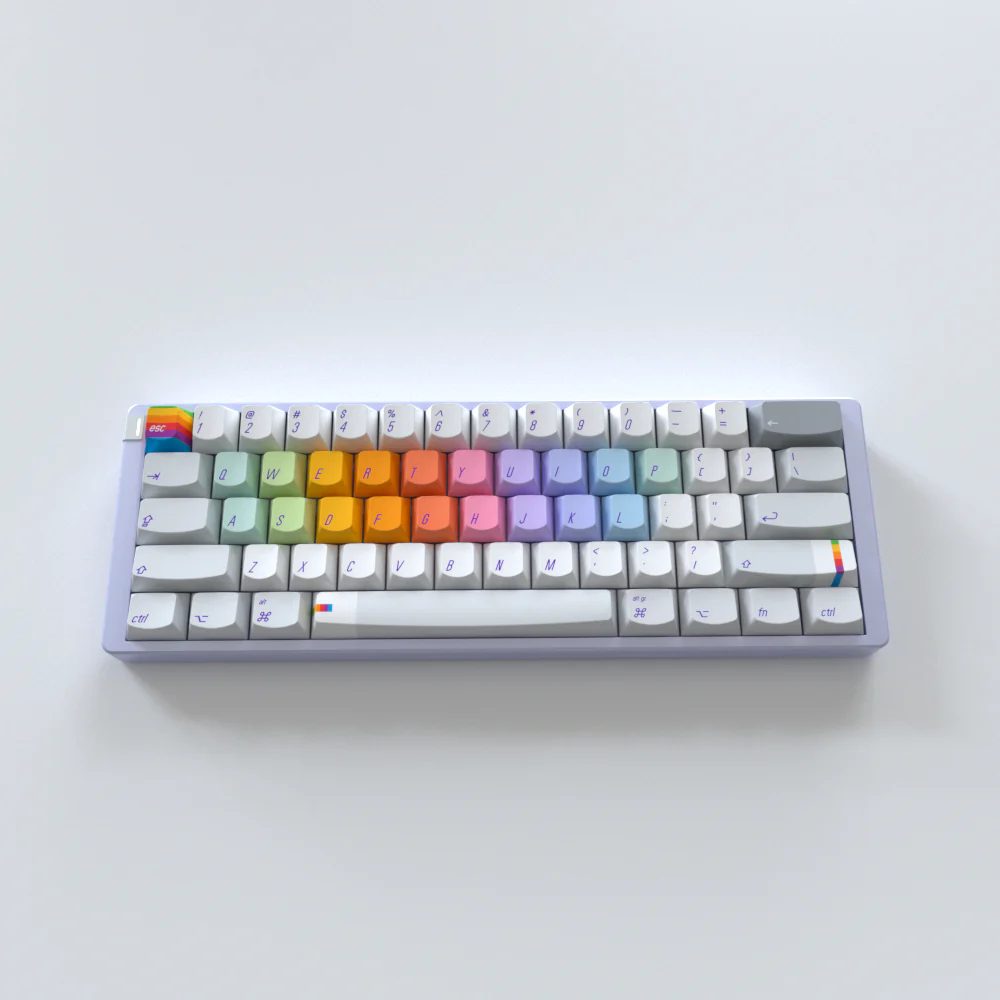 Keytok RAINBOW Smile Profile Dye-Sub PBT Keyaps 168pcs/set - Image 3