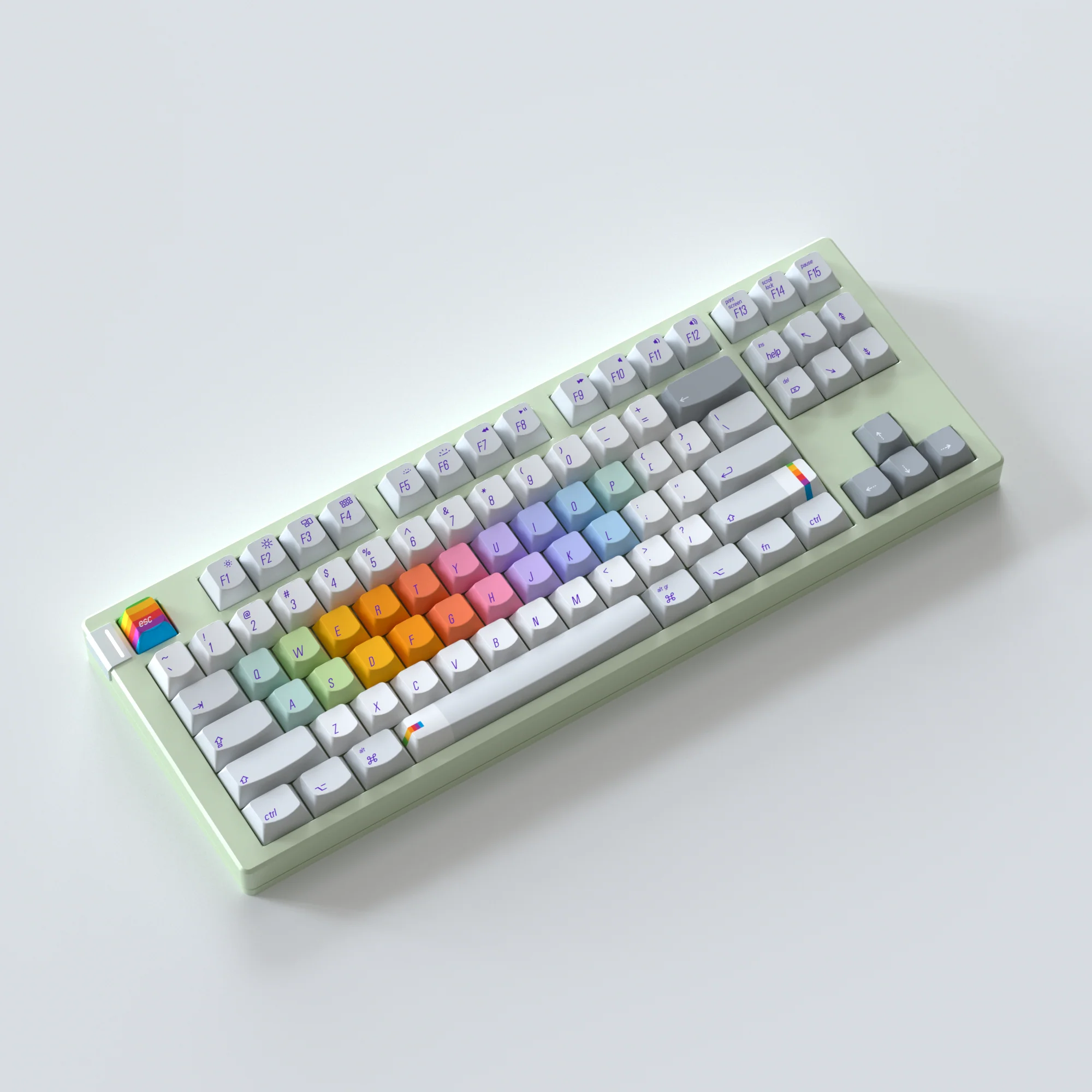 Keytok RAINBOW Smile Profile Dye-Sub PBT Keyaps 168pcs/set - Image 5