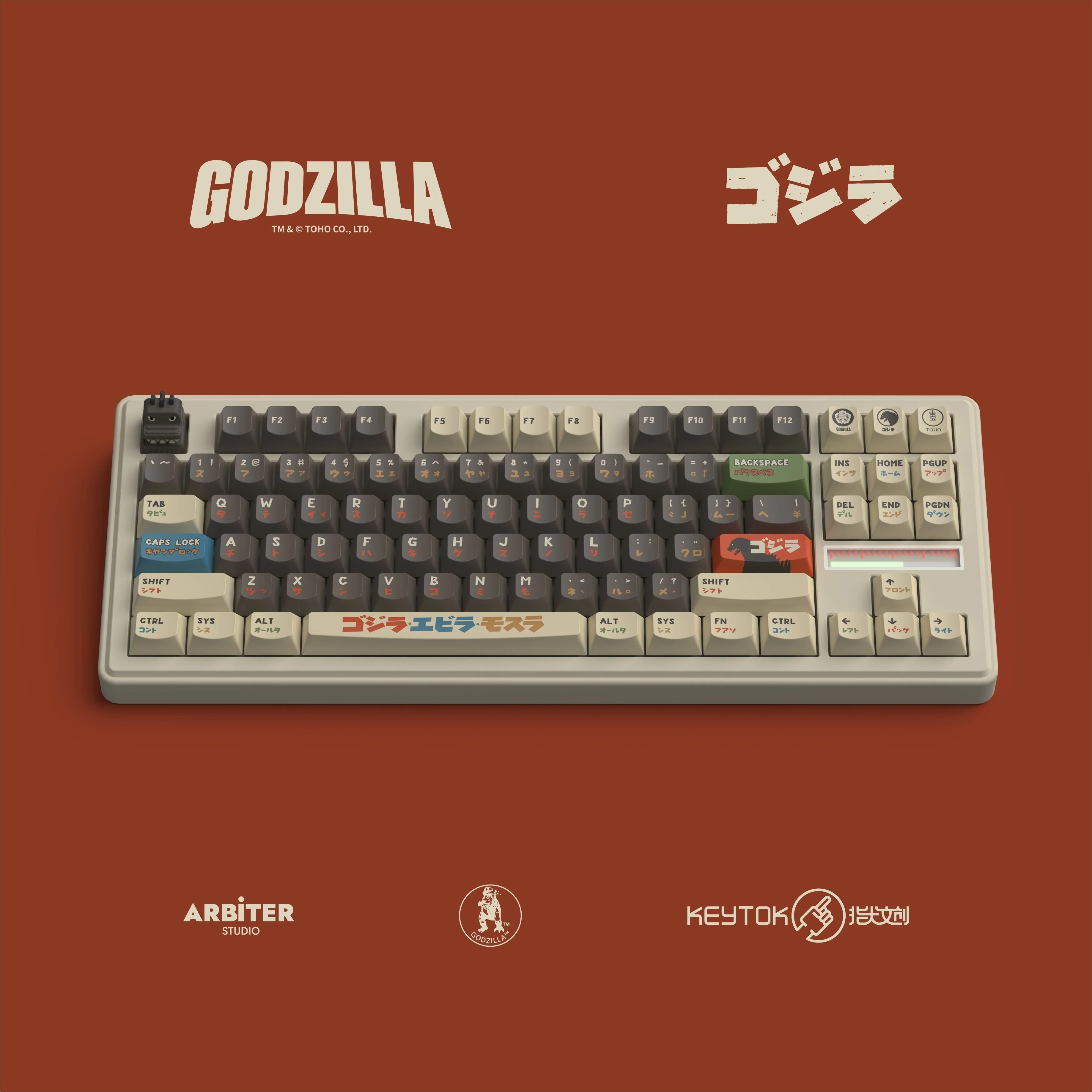 Keytok SMILE Profile Black Classic Godzilla Dye-Sub PBT Keyaps 173pcs / Set - Image 4