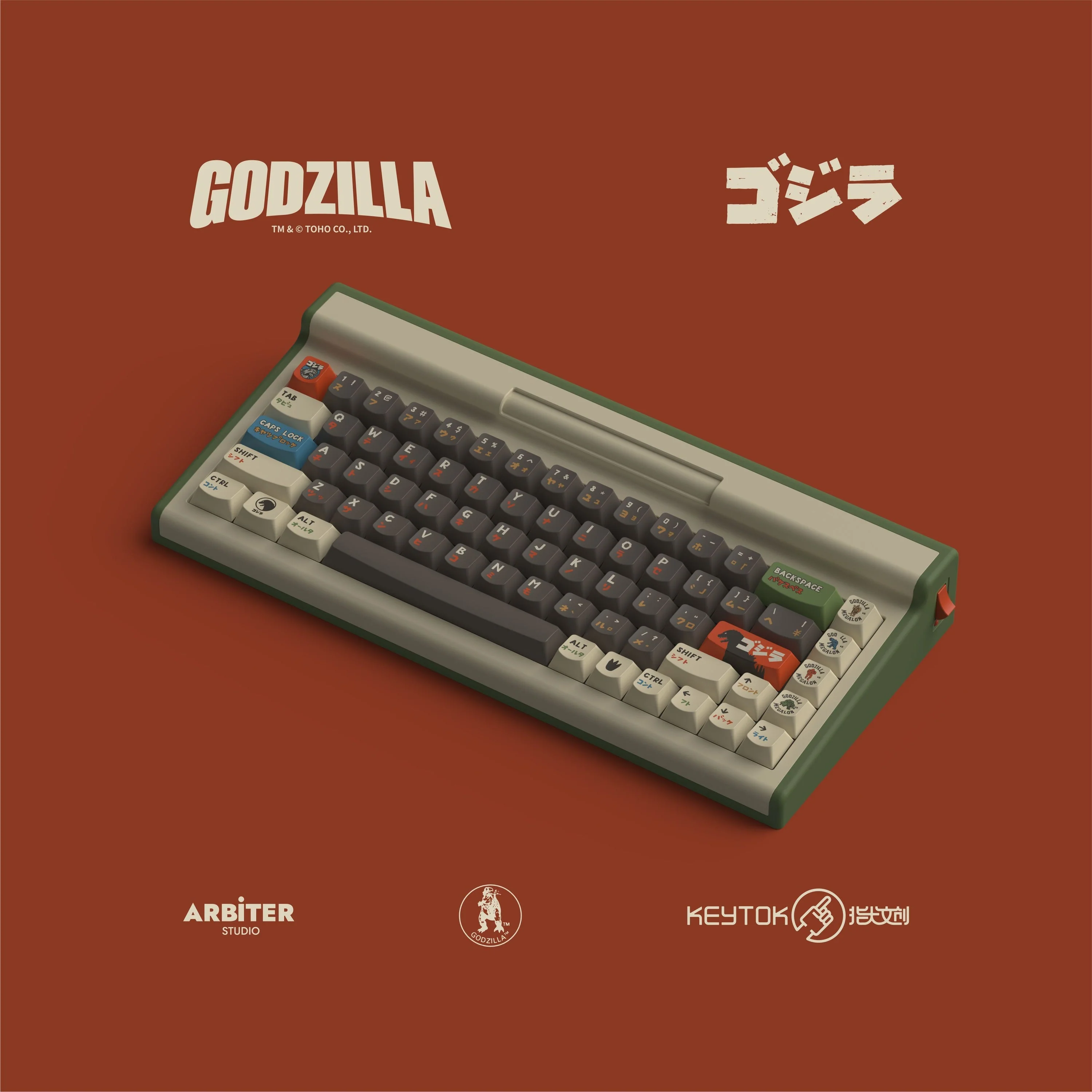 Keytok SMILE Profile Black Classic Godzilla Dye-Sub PBT Keyaps 173pcs / Set - Image 6