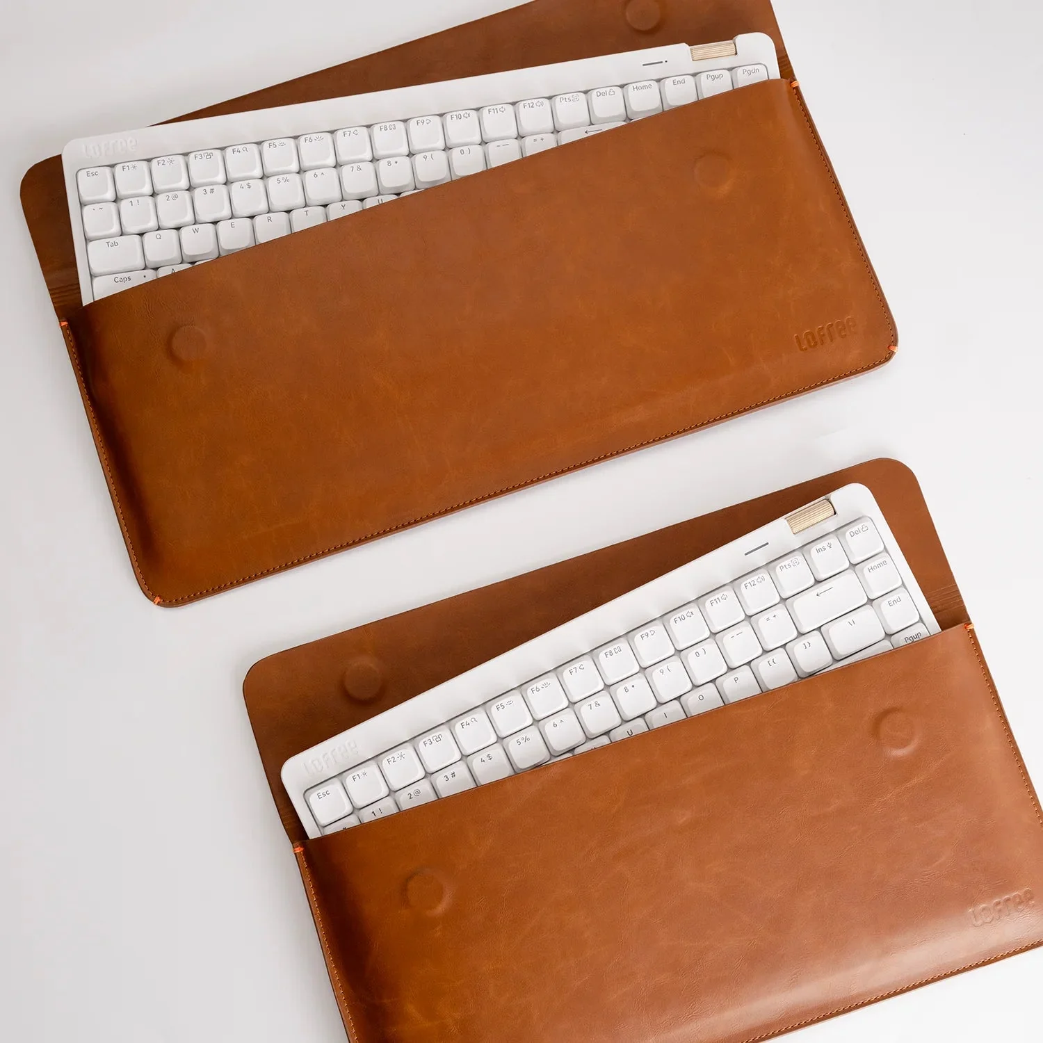 Lofree Keyboard Sleeve for Flow84 PU Leather - Brown - Image 10