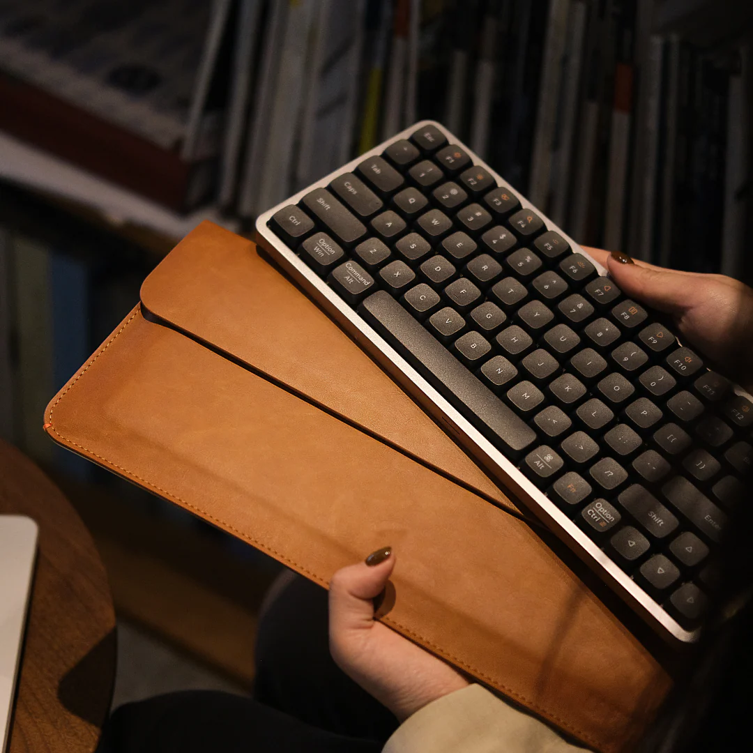 Lofree Keyboard Sleeve for Flow84 PU Leather - Brown - Image 5