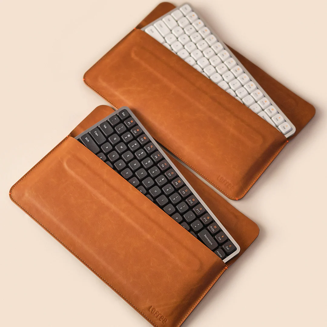 Lofree Keyboard Sleeve for Flow84 PU Leather - Brown - Image 6