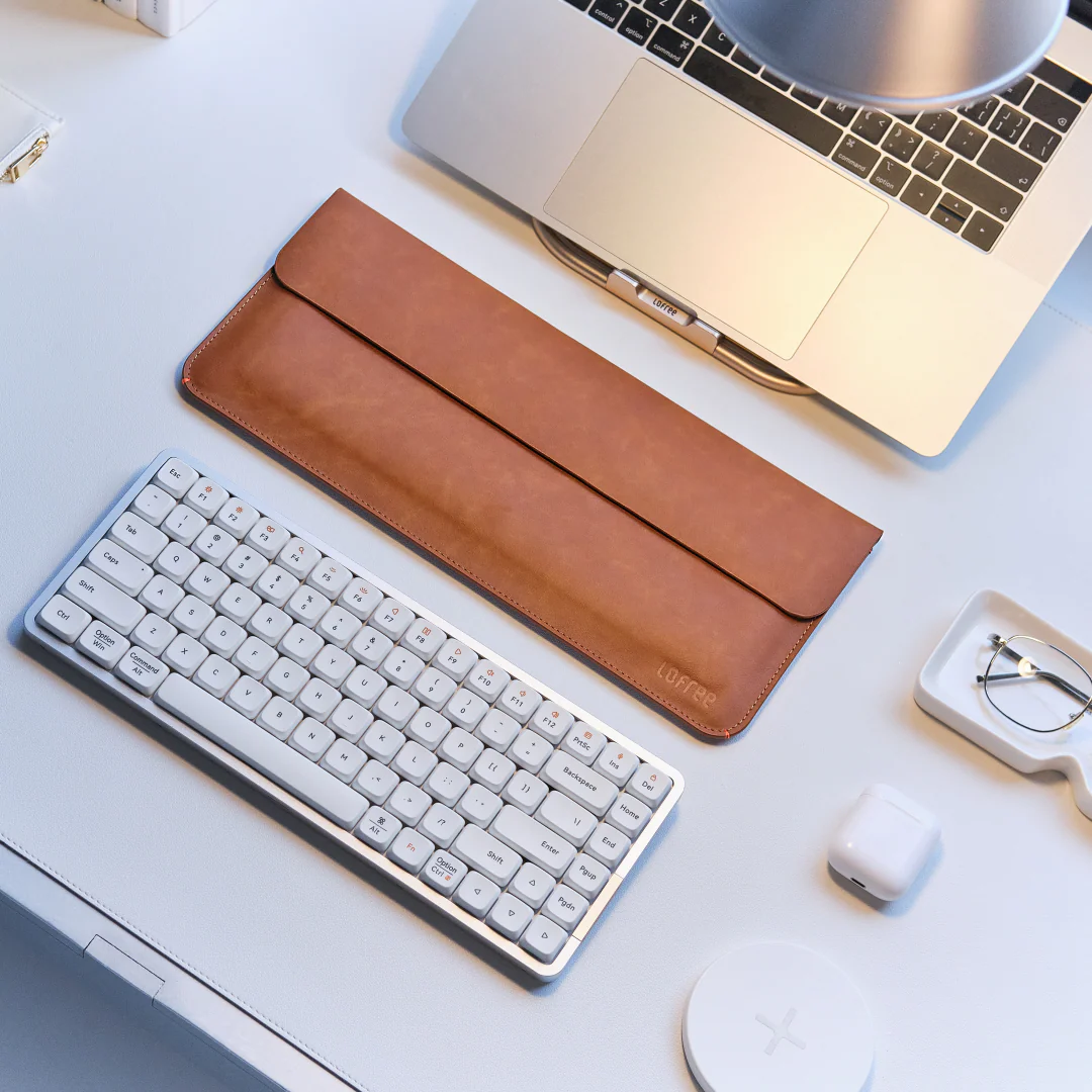 Lofree Keyboard Sleeve for Flow84 PU Leather - Brown - Image 8