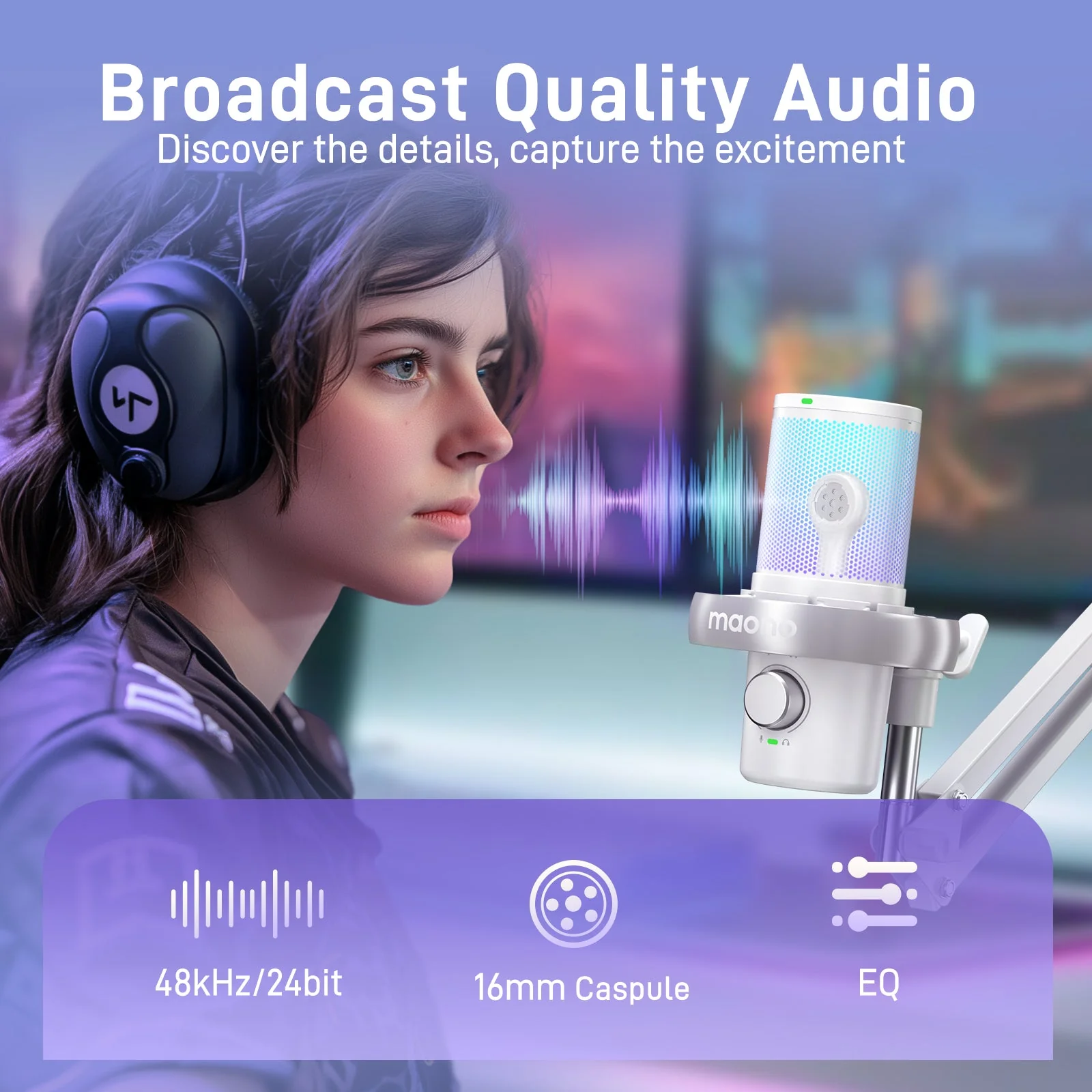 MAONO DM40 Pro USB/Wireless Gaming Desktop Microphone - Image 15