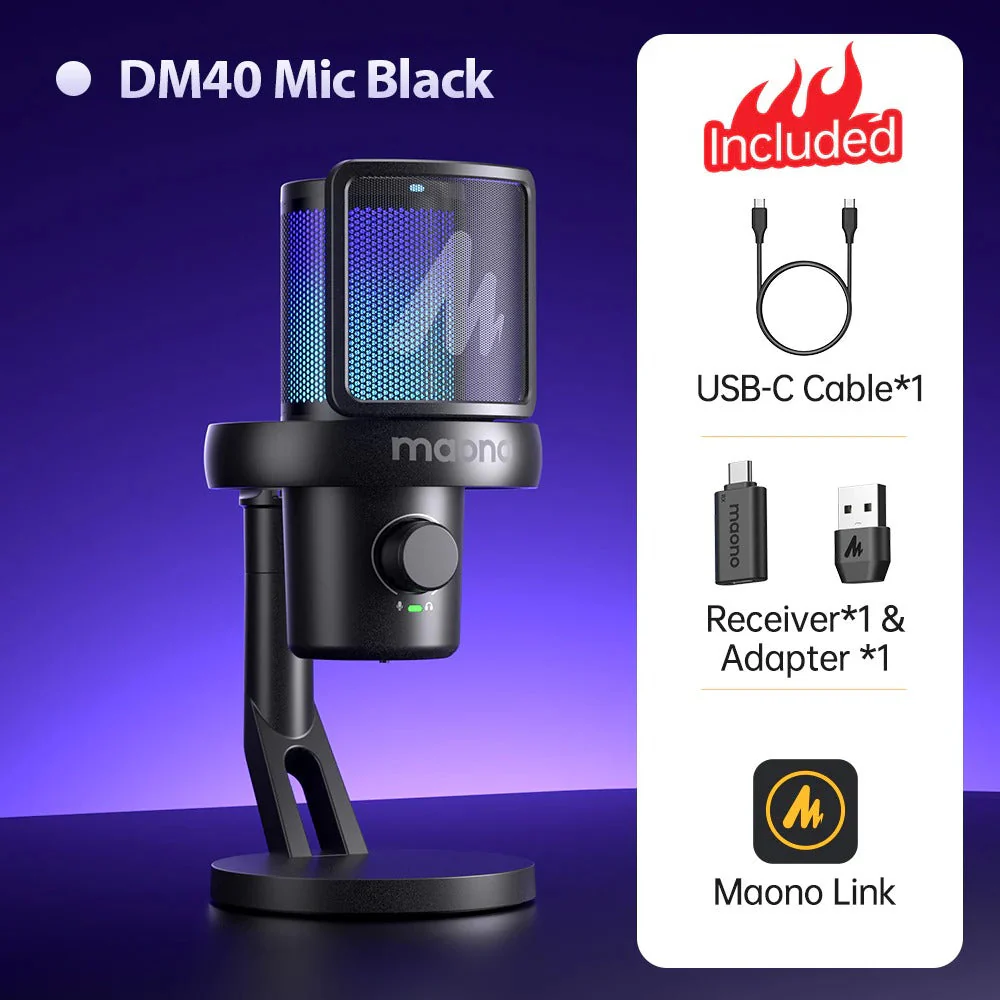 MAONO DM40 Pro USB/Wireless Gaming Desktop Microphone - Image 25